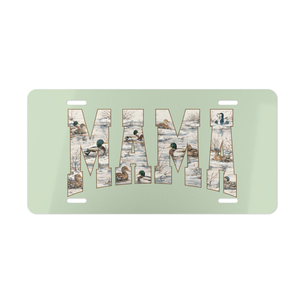 Duck Pattern "MAMA" License Plate