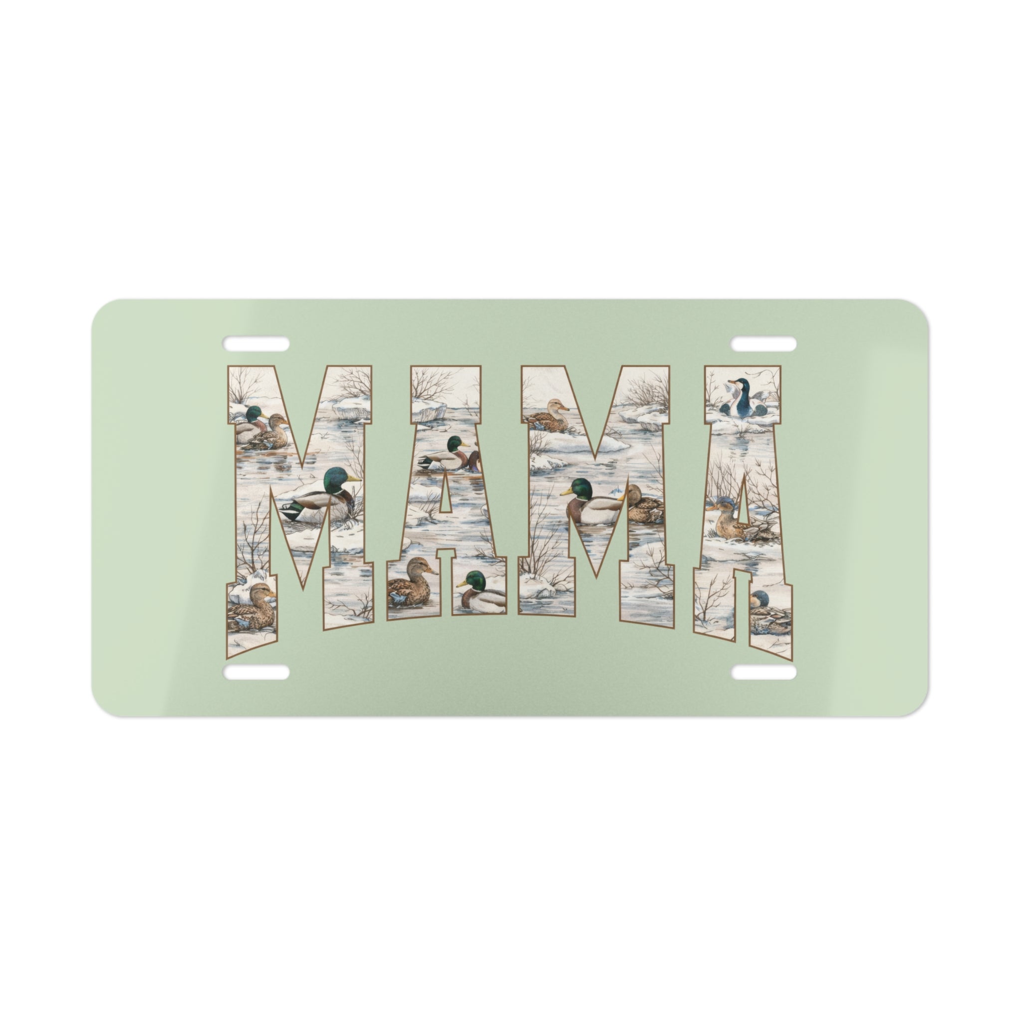 Duck Pattern "MAMA" License Plate