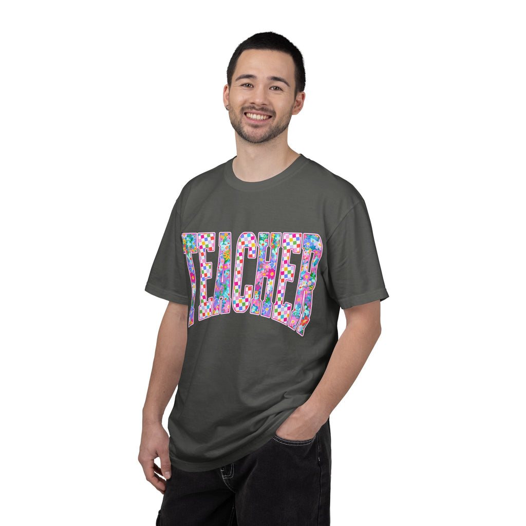 Teacher Floral Comfort Colors T-Shirt