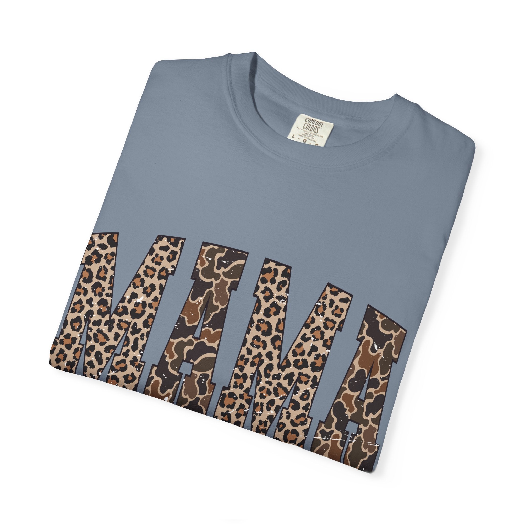 Mama  Leopard-Checkered Print T-Shirt