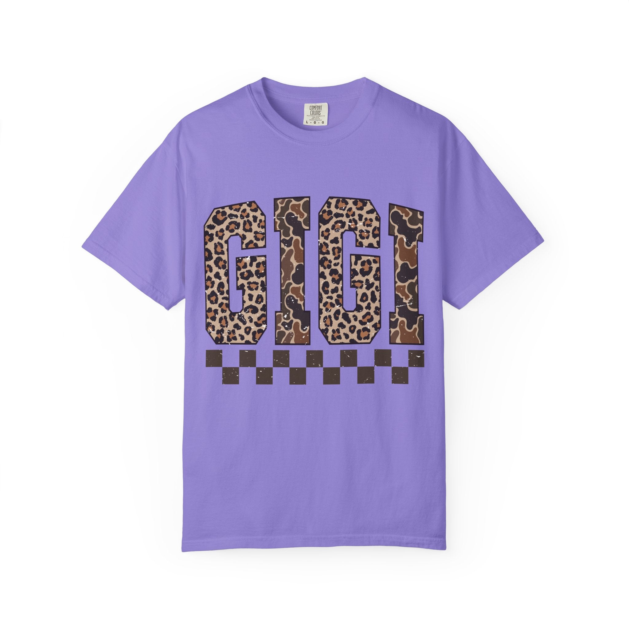 GIGI  Leopard-Checkered Print T-Shirt