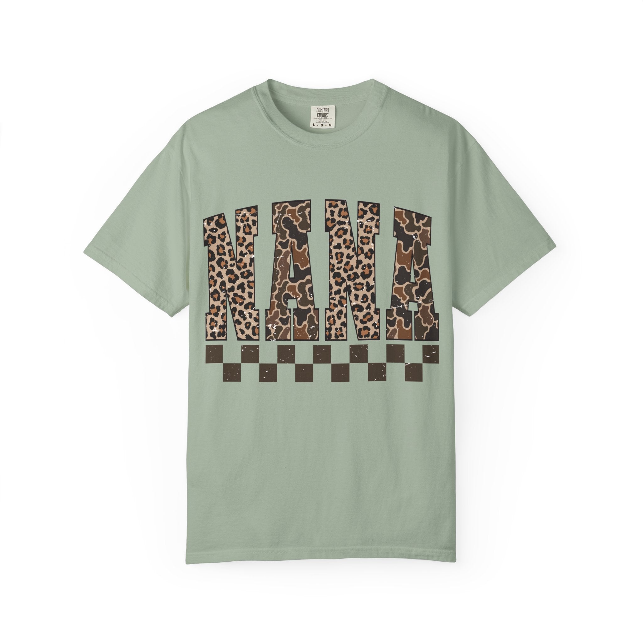 Nana Leopard-Checkered Print T-Shirt