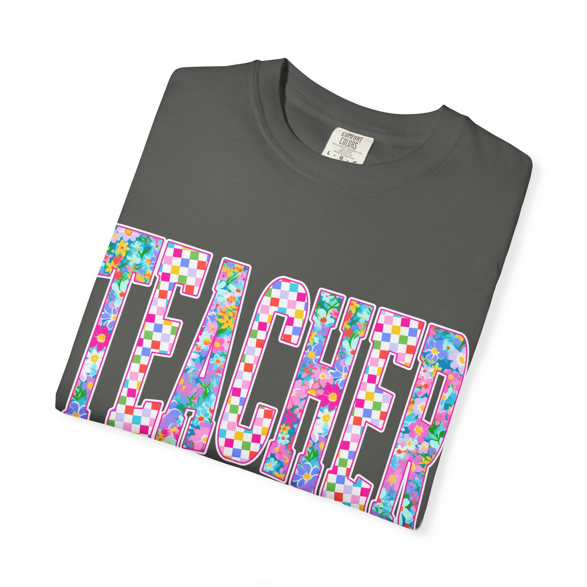 Teacher Floral Comfort Colors T-Shirt
