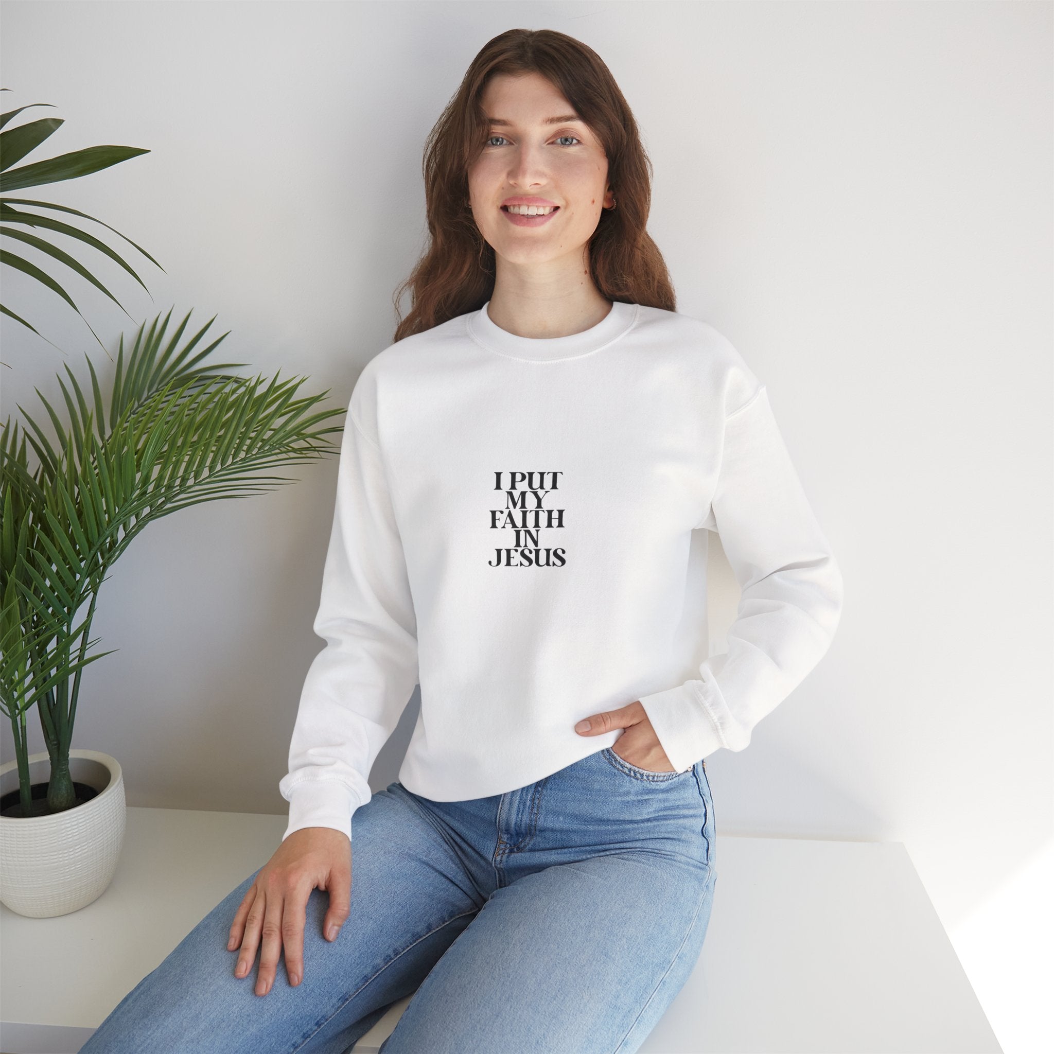 'I Put My Faith In Jesus' Christian Inspirational Pullover