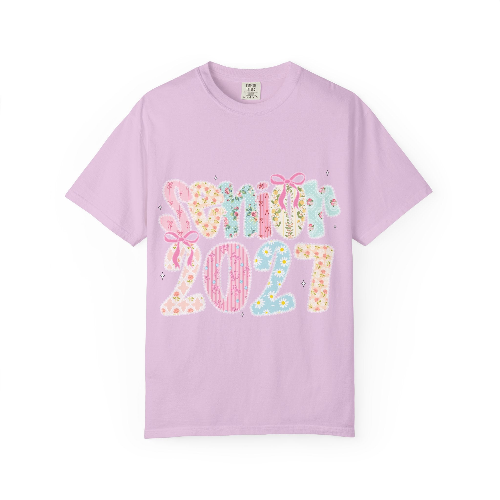 Pastel Floral 'Senior 2027' Graphic Tee