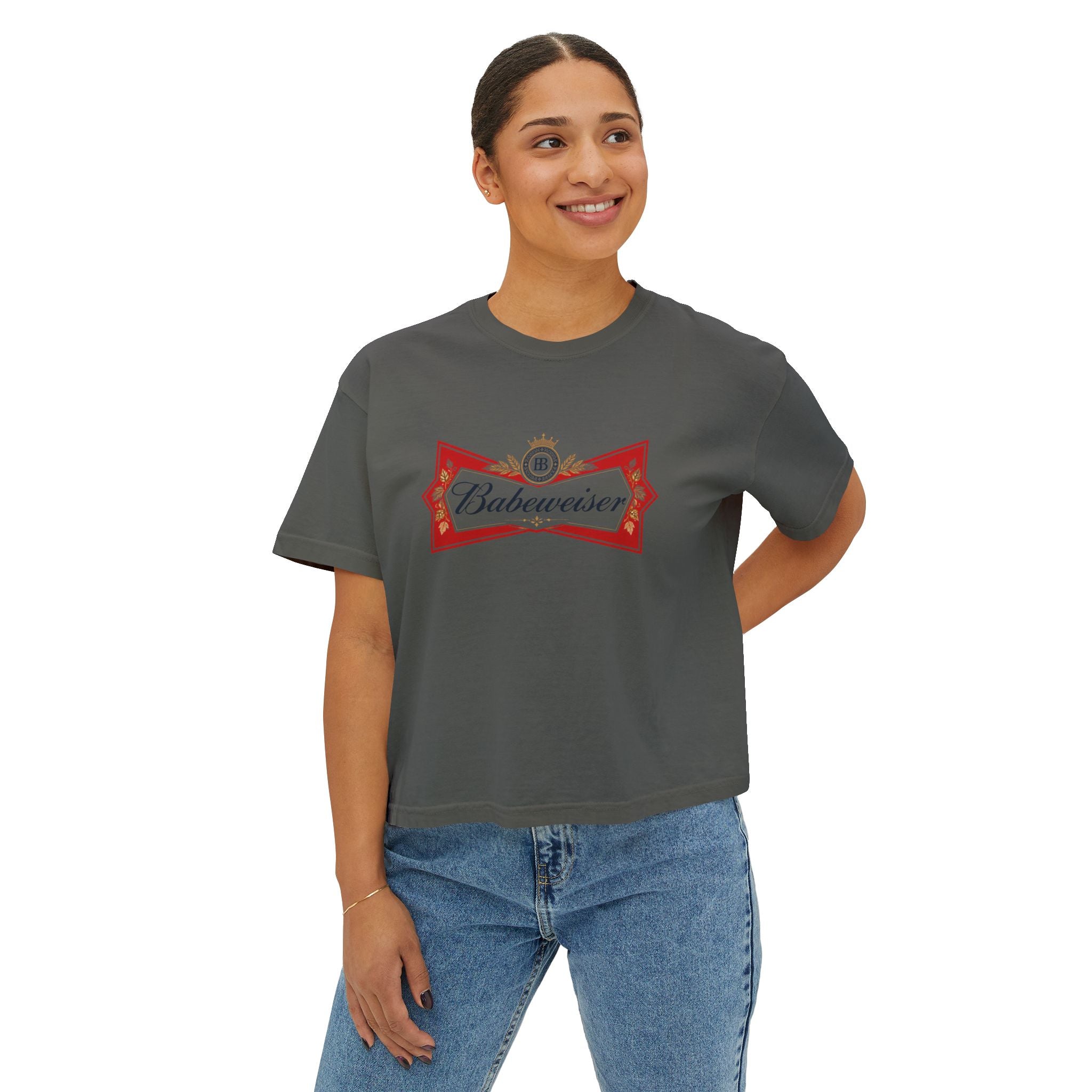 "Babeweiser" Graphic Boxy Tee