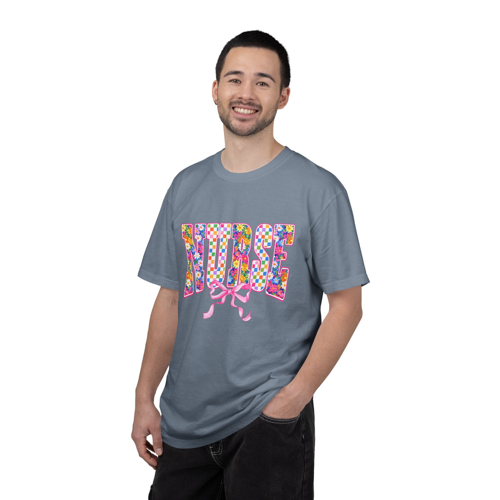 "NURSE" Floral Graphic T-Shirt