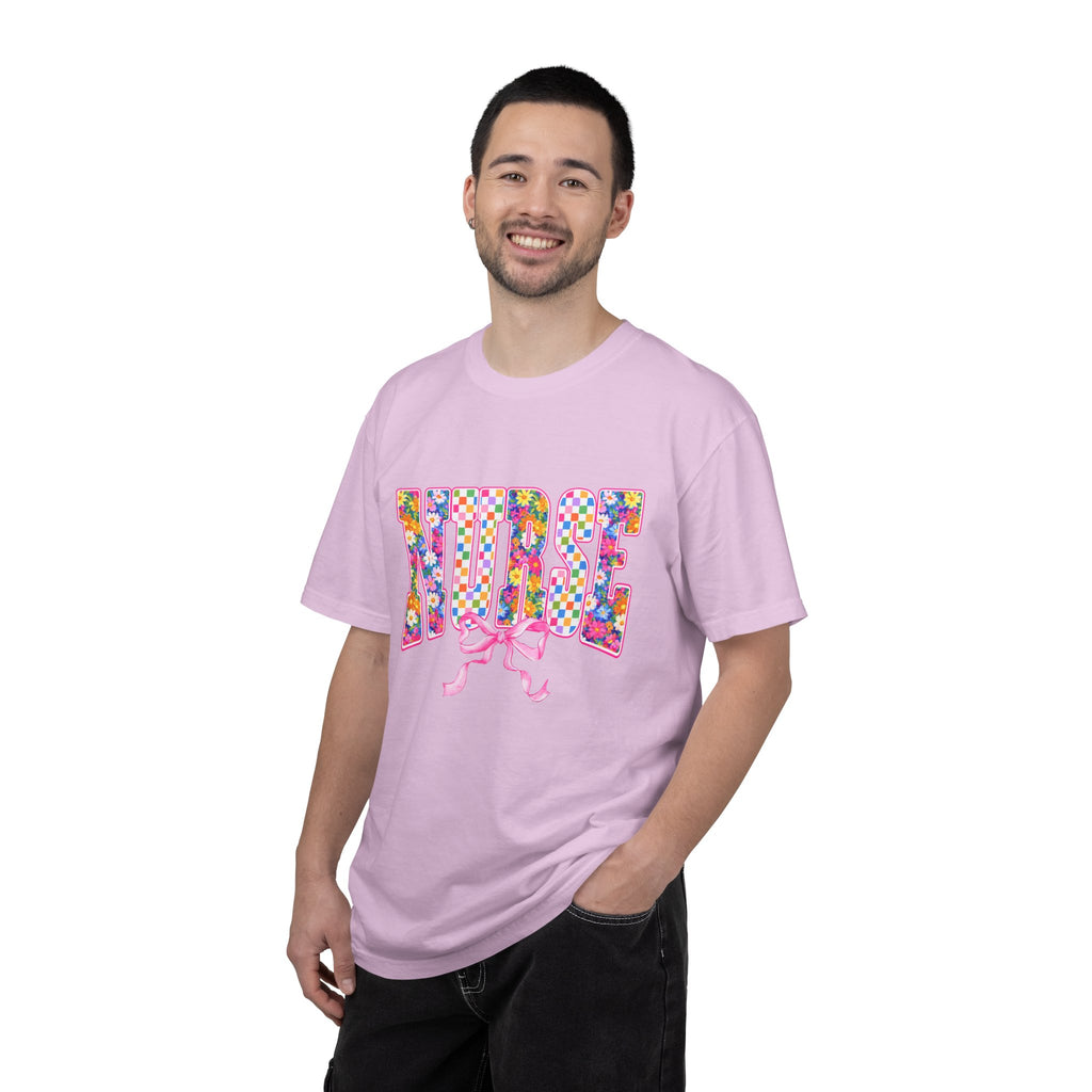 "NURSE" Floral Graphic T-Shirt