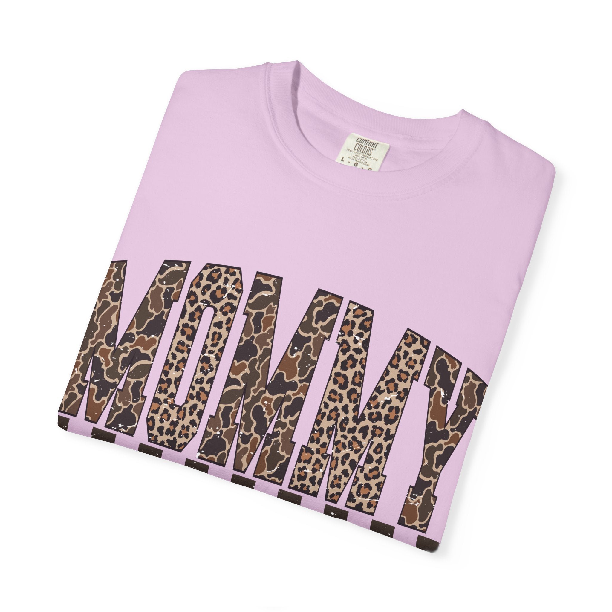 Mommy  Leopard-Checkered Print T-Shirt