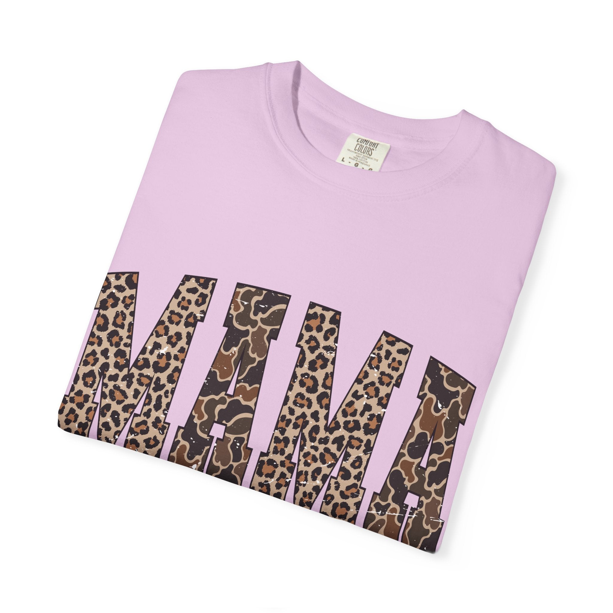 Mama  Leopard-Checkered Print T-Shirt