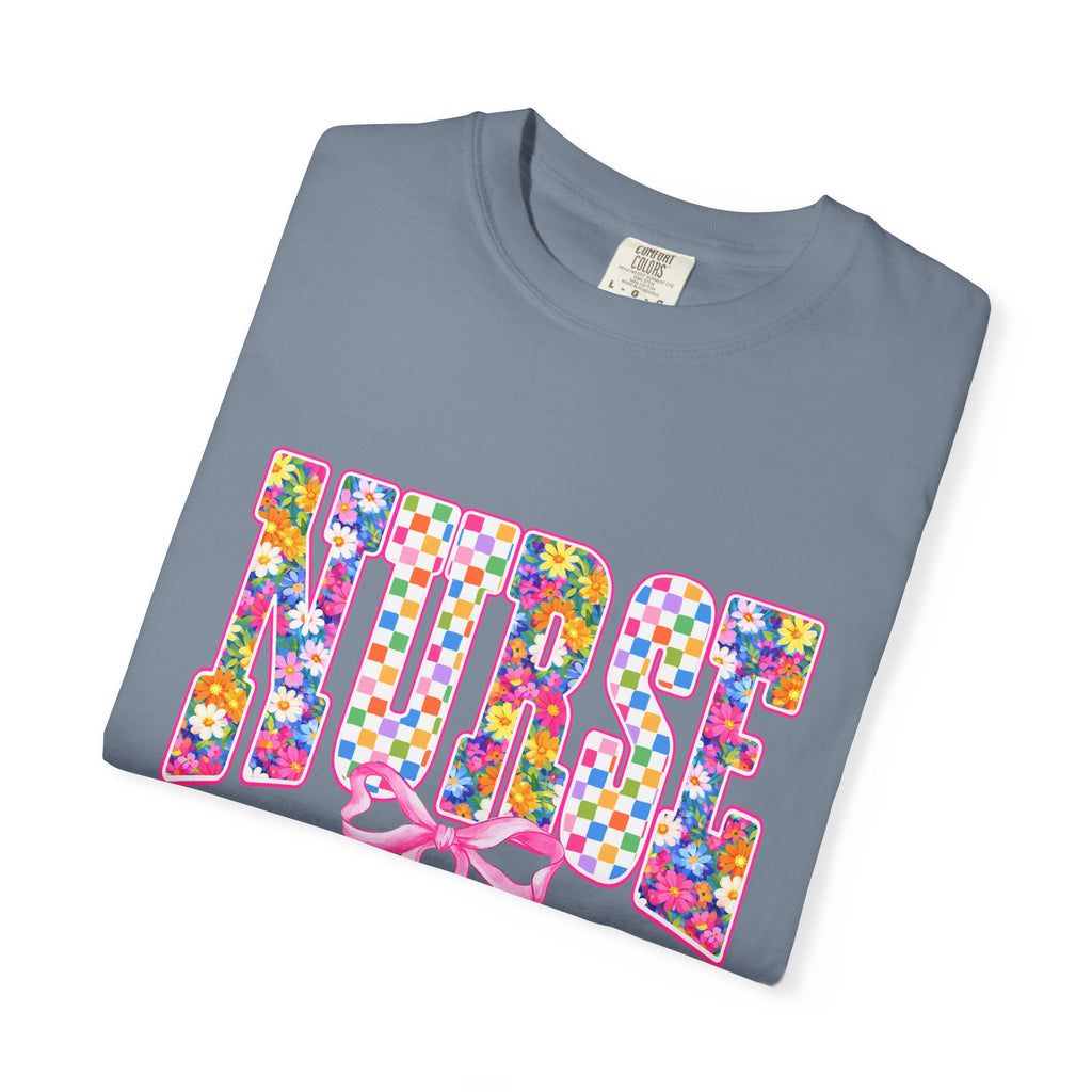"NURSE" Floral Graphic T-Shirt