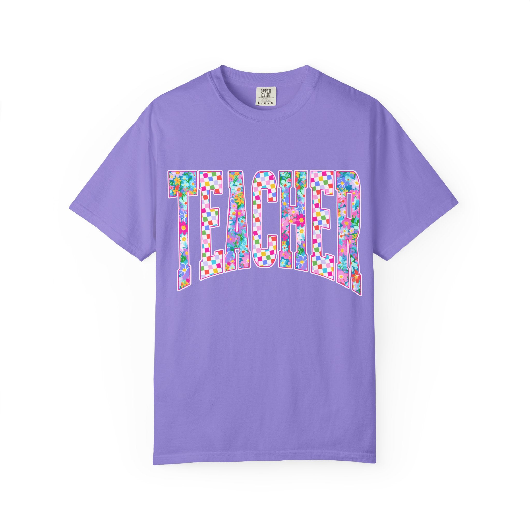 Teacher Floral Comfort Colors T-Shirt