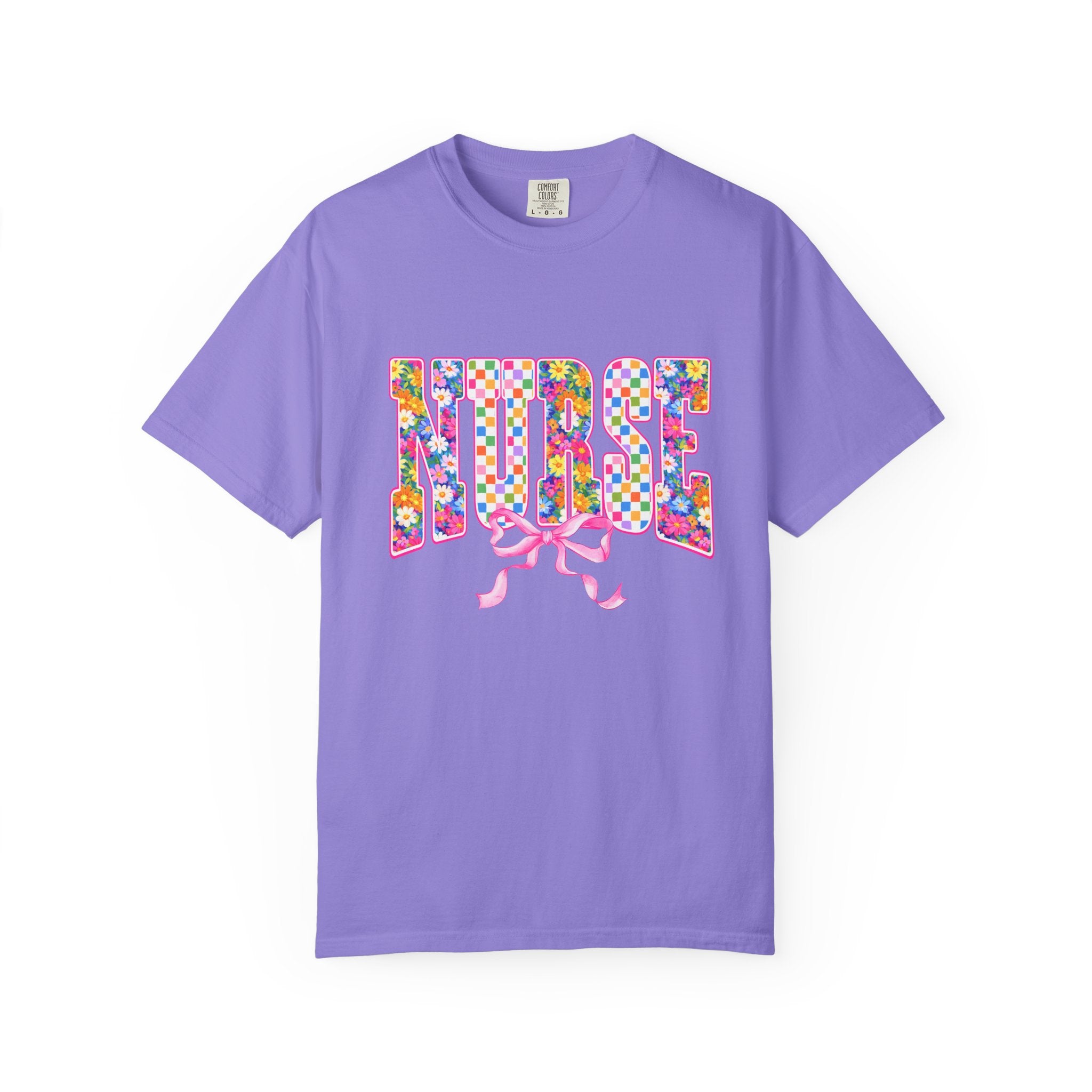 "NURSE" Floral Graphic T-Shirt