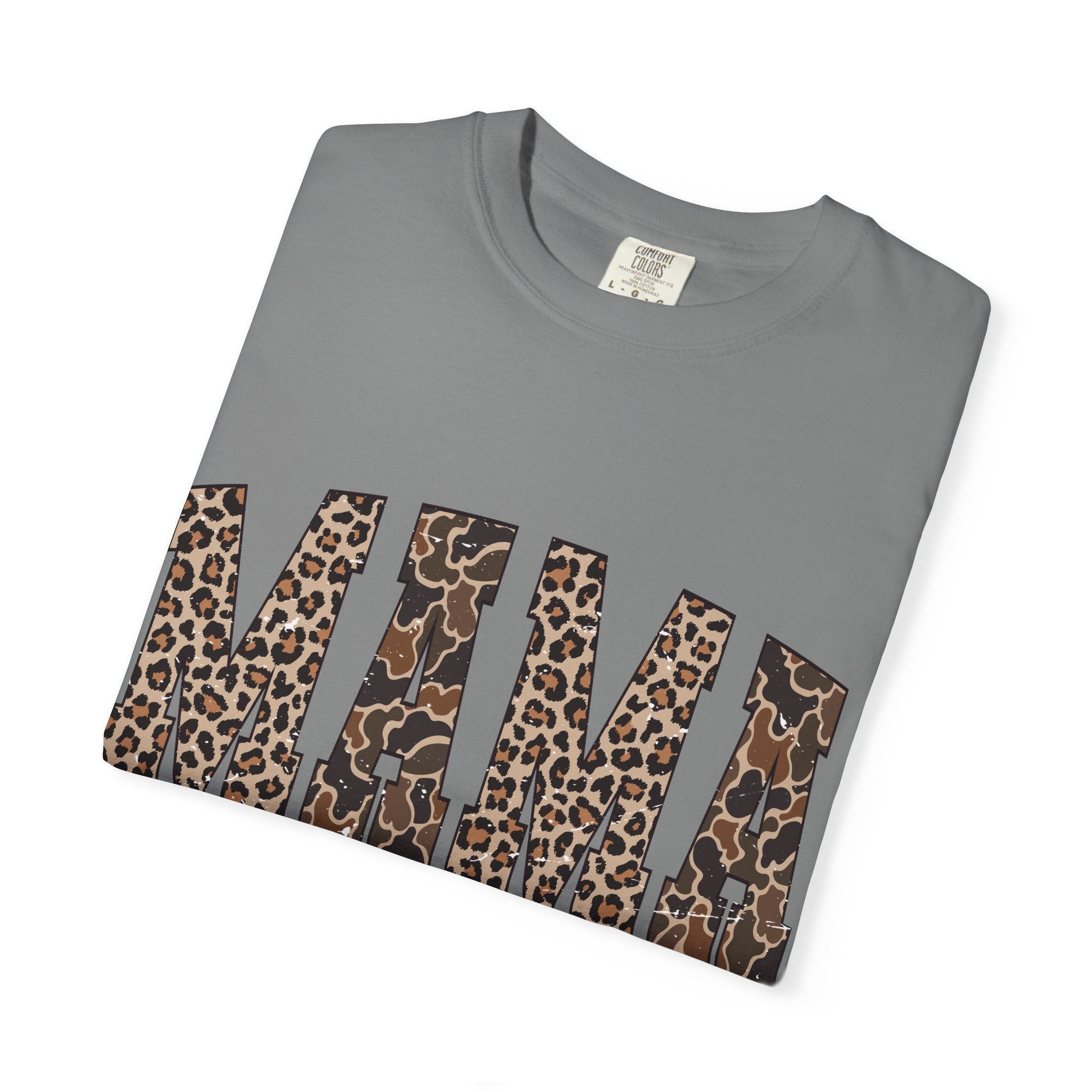 Mama  Leopard-Checkered Print T-Shirt