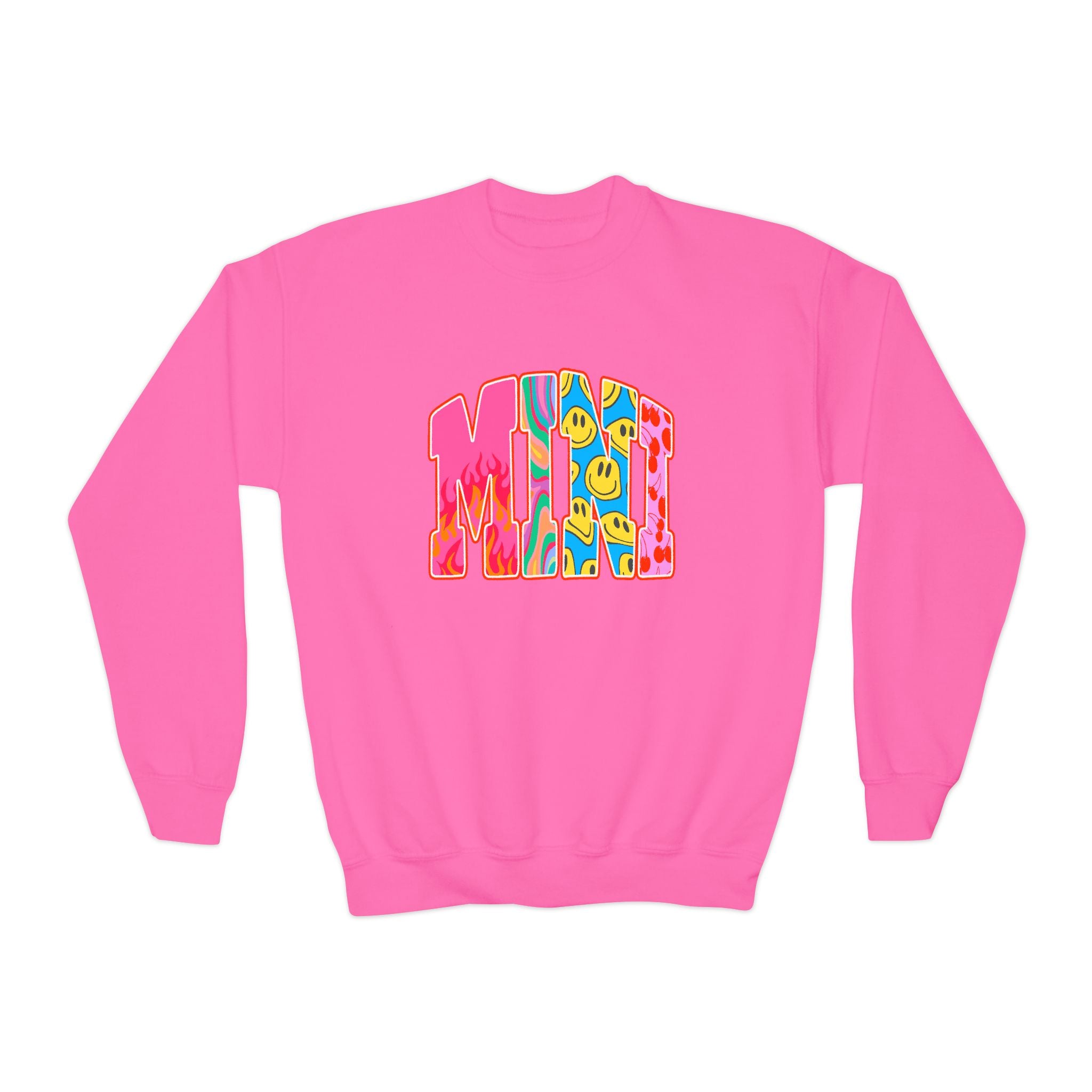 Youth Crewneck Sweatshirt — Retro 'MINI' Graphic
