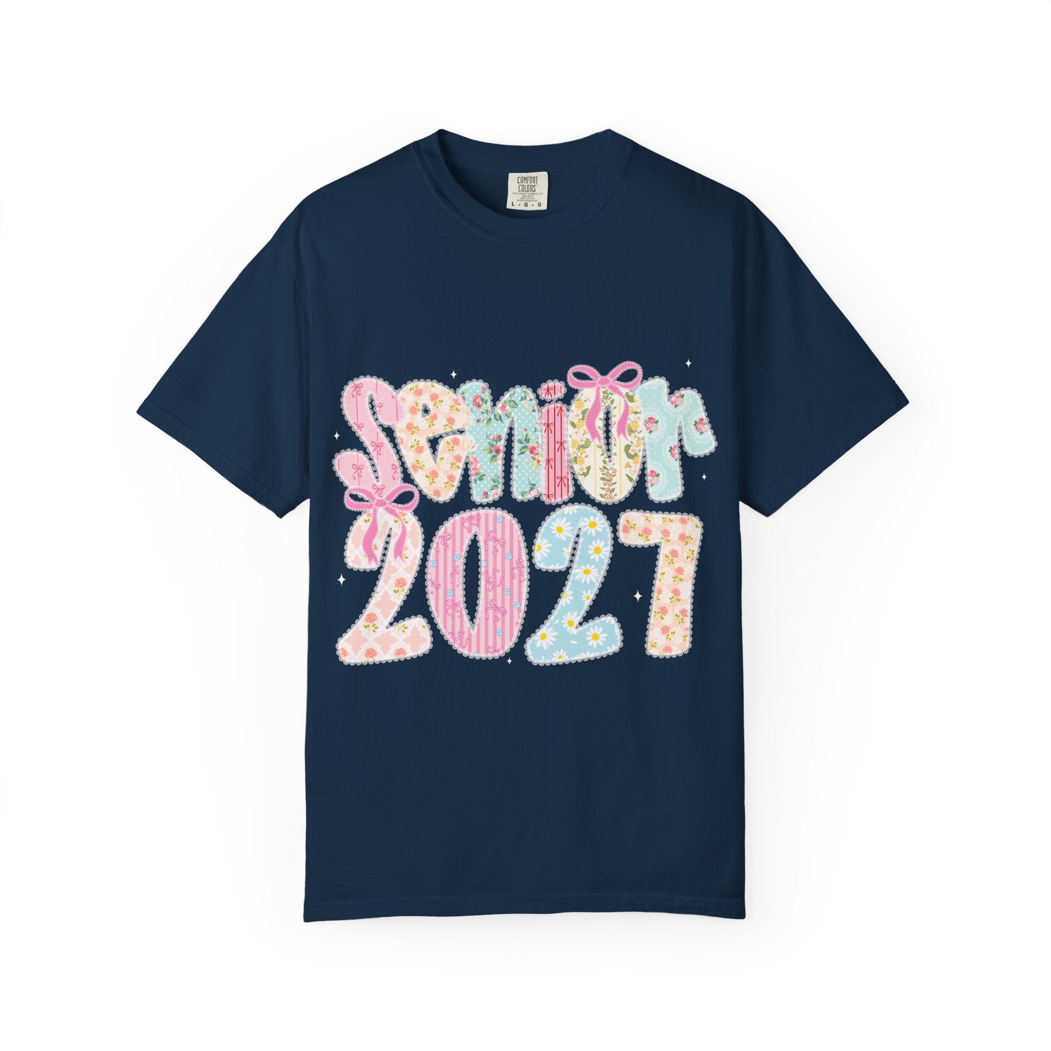 Pastel Floral 'Senior 2027' Graphic Tee