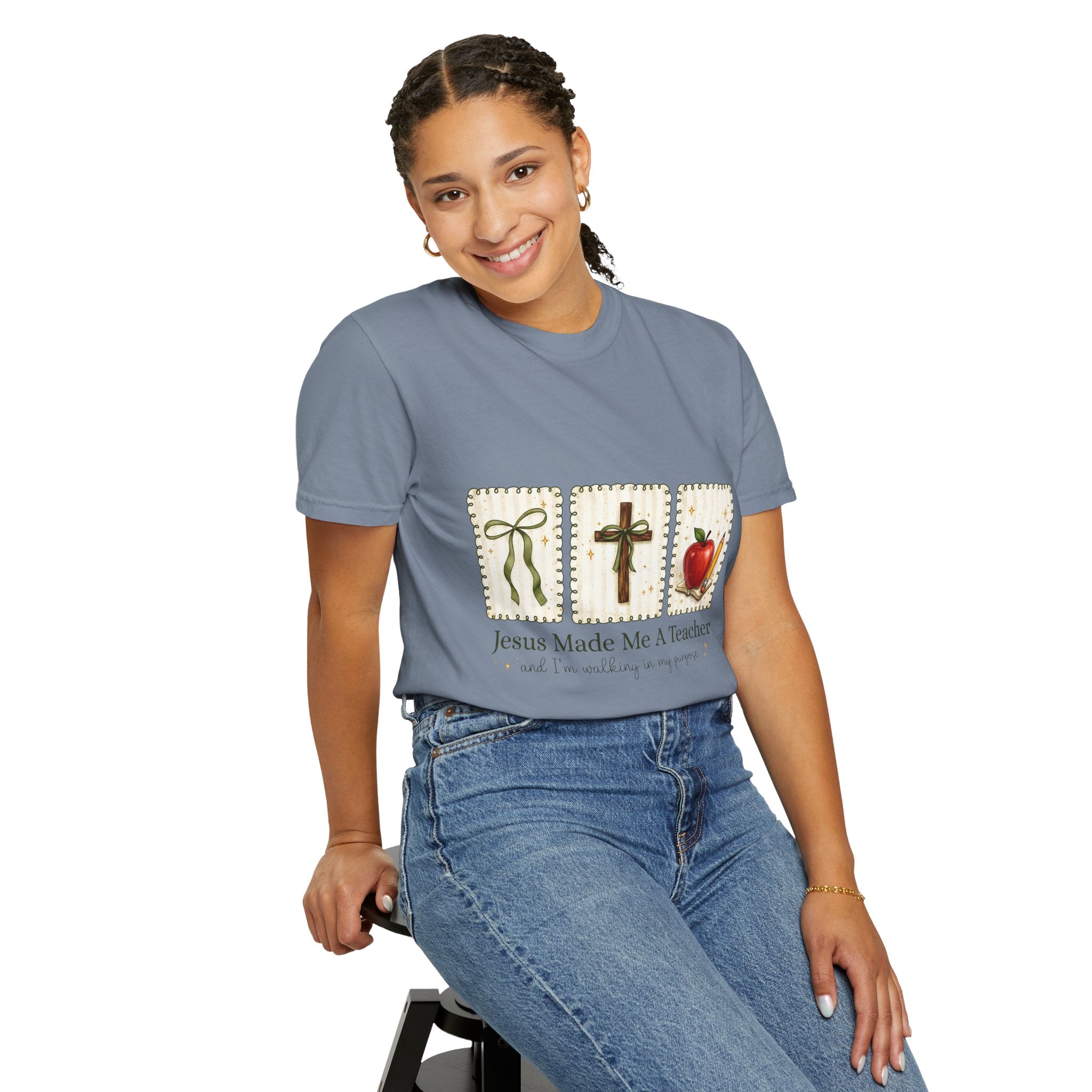 "Jesus Made Me A Teacher" Christian Teacher T-Shirt