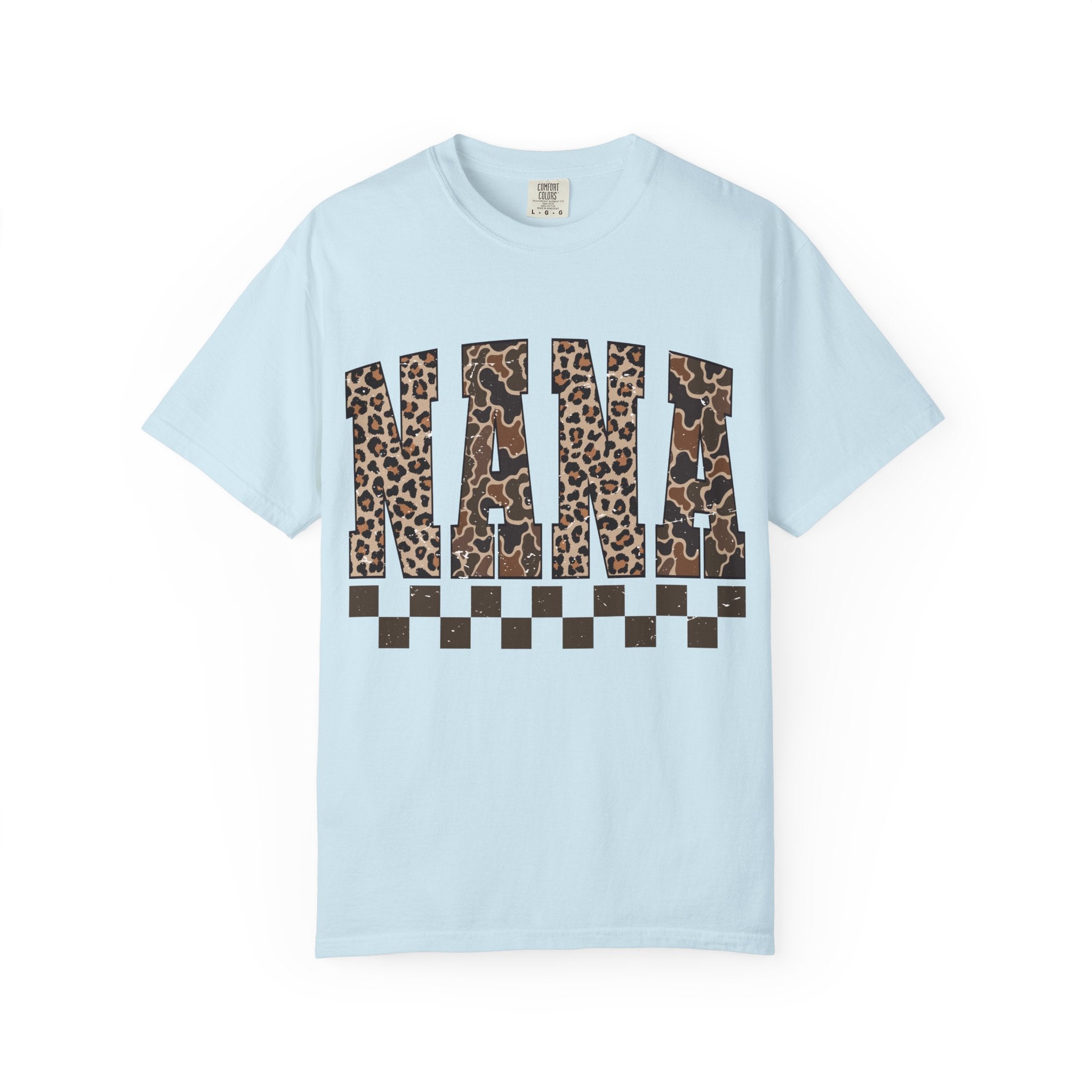 Nana Leopard-Checkered Print T-Shirt