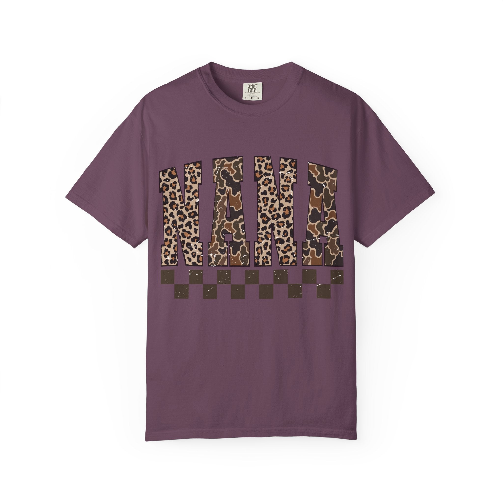 Nana Leopard-Checkered Print T-Shirt
