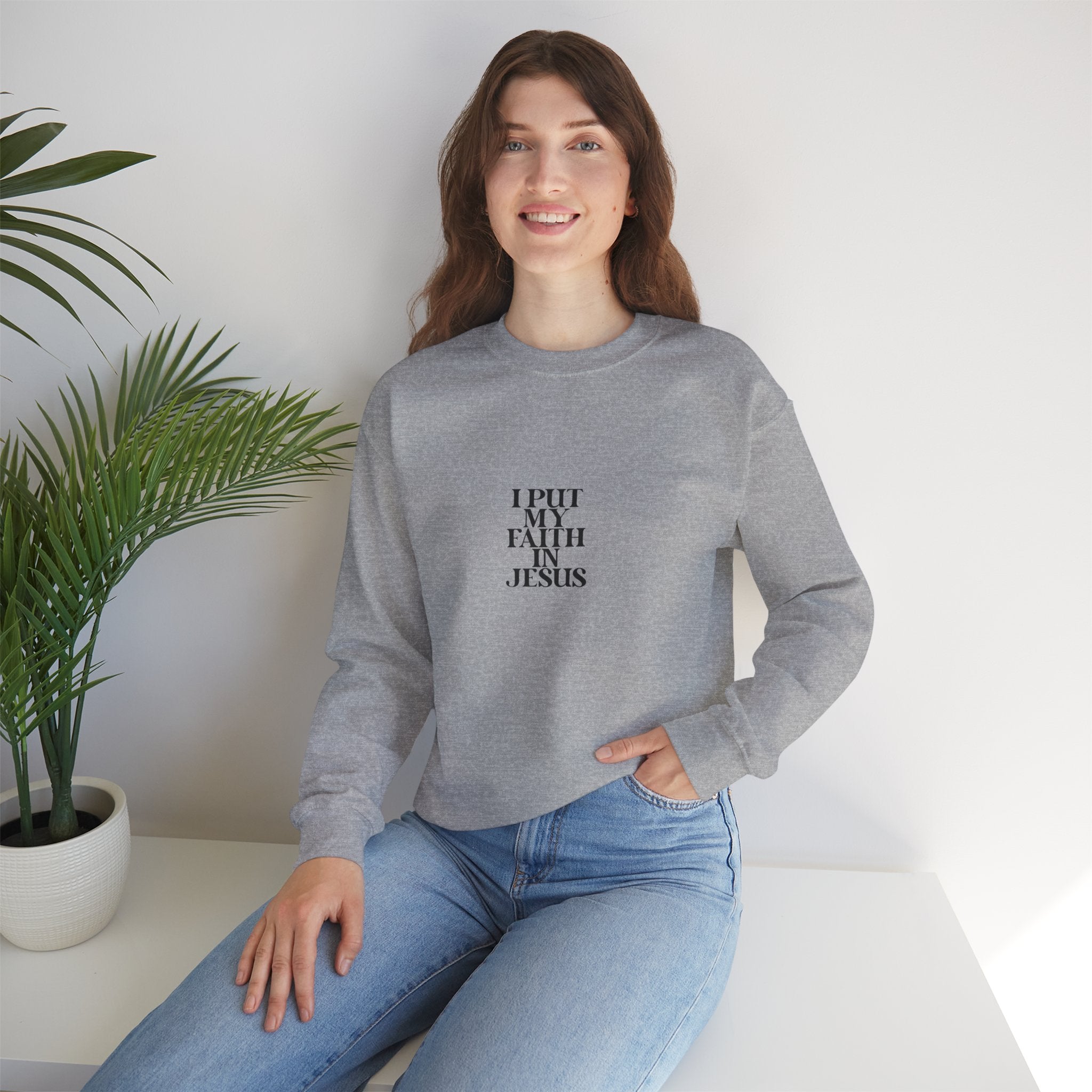 'I Put My Faith In Jesus' Christian Inspirational Pullover