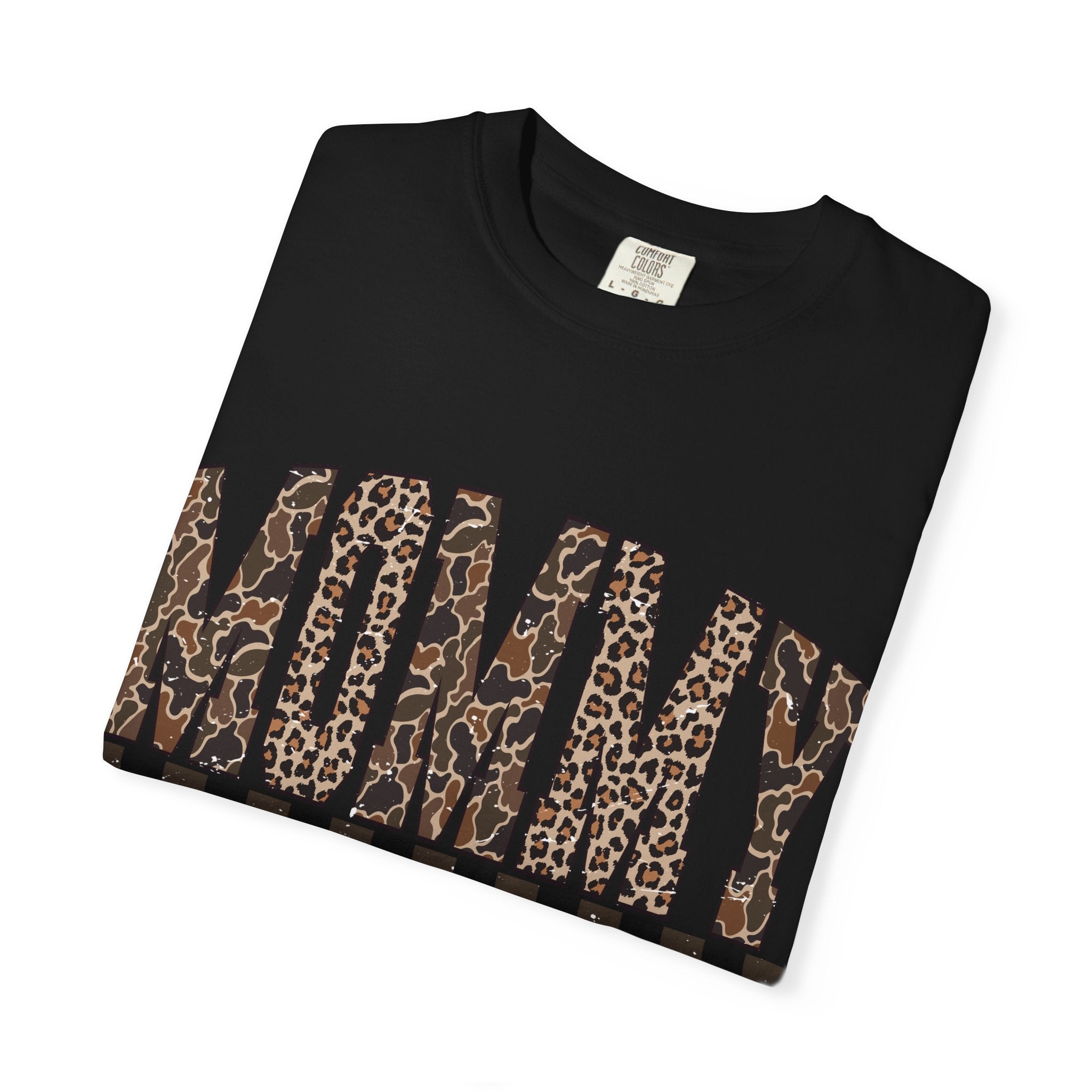 Mommy  Leopard-Checkered Print T-Shirt