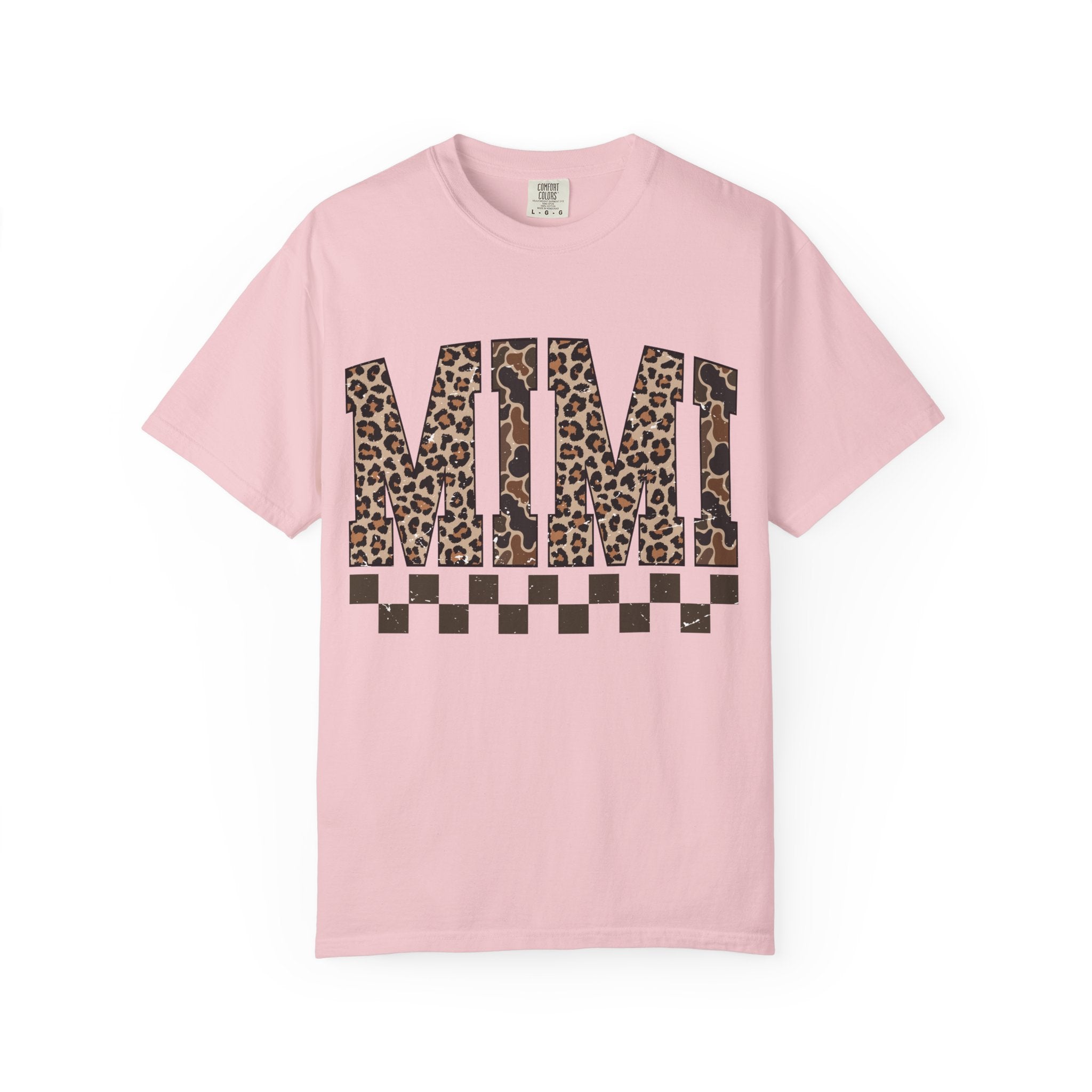 Mimi  Leopard-Checkered Print T-Shirt