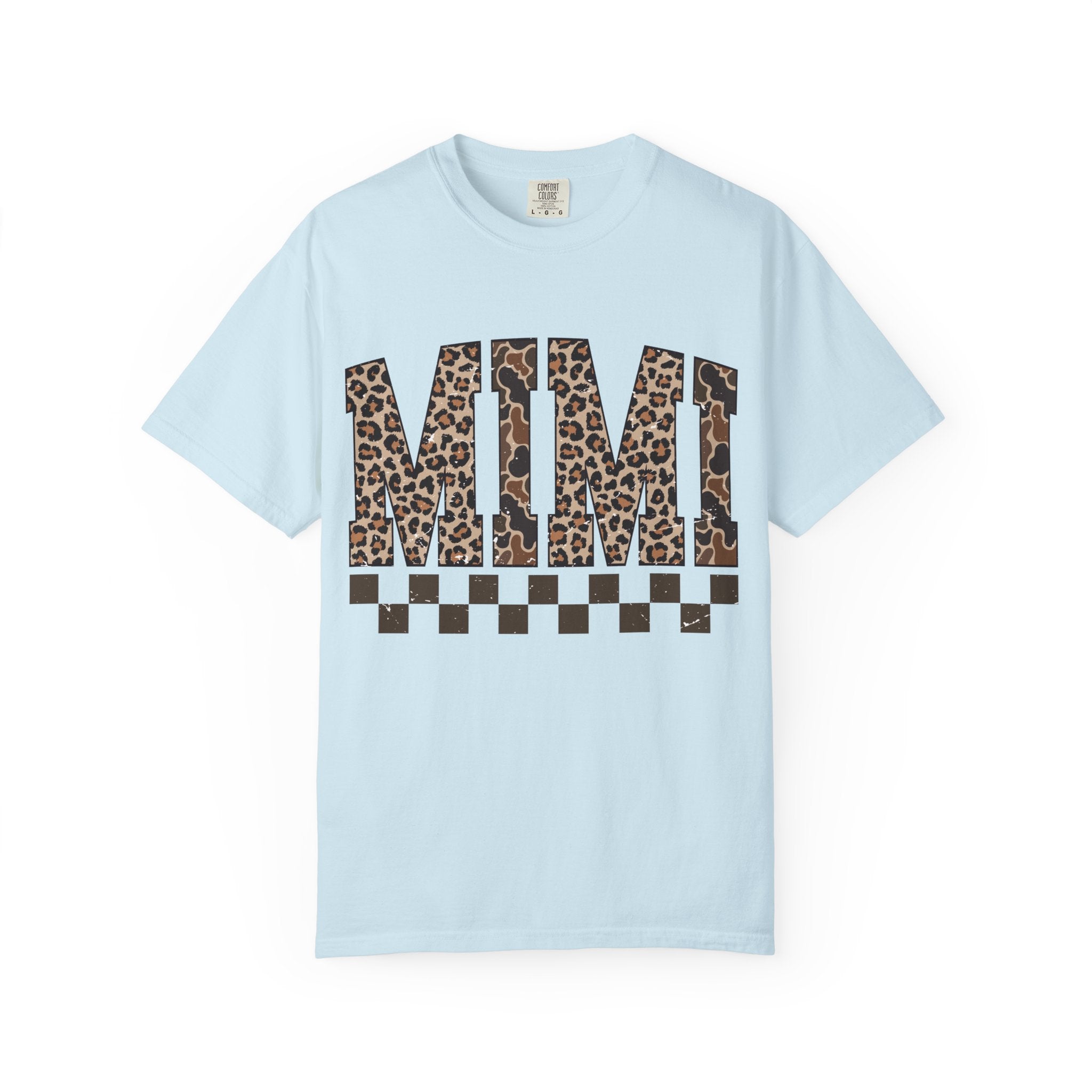 Mimi  Leopard-Checkered Print T-Shirt