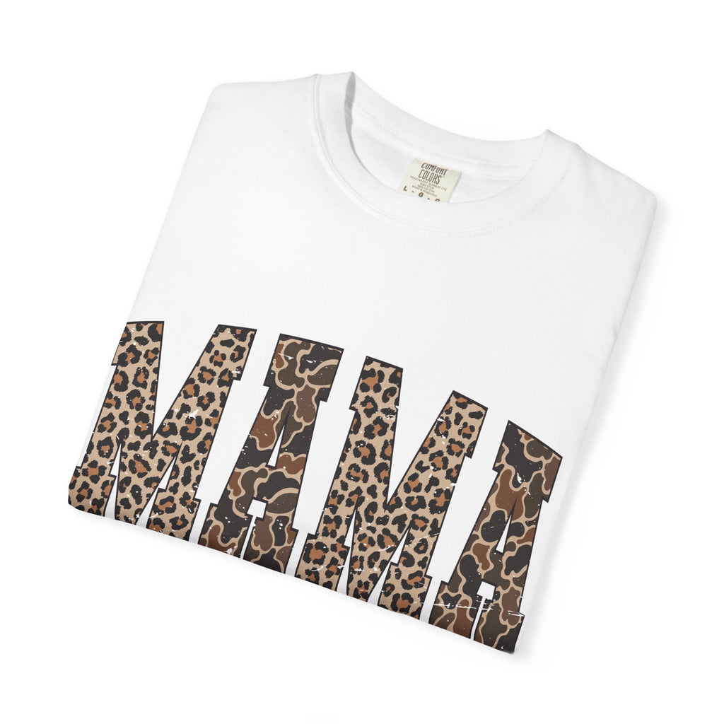 Mama  Leopard-Checkered Print T-Shirt