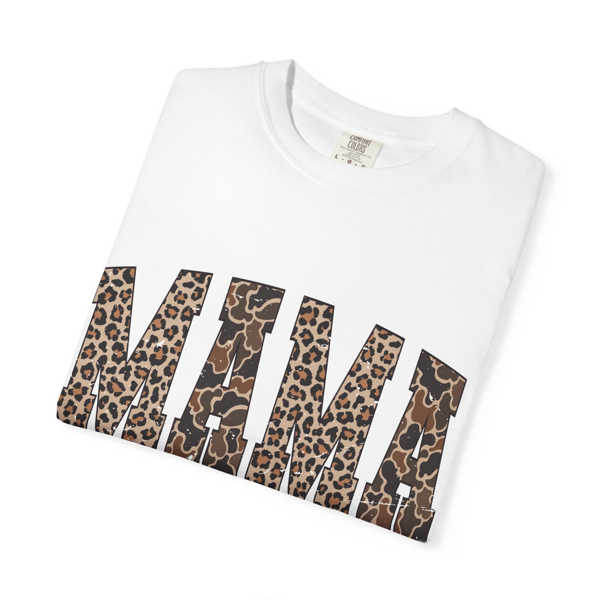 Mama  Leopard-Checkered Print T-Shirt