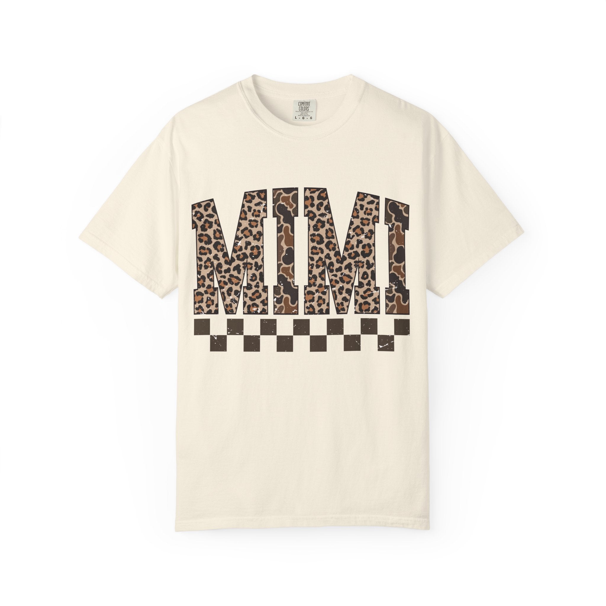 Mimi  Leopard-Checkered Print T-Shirt