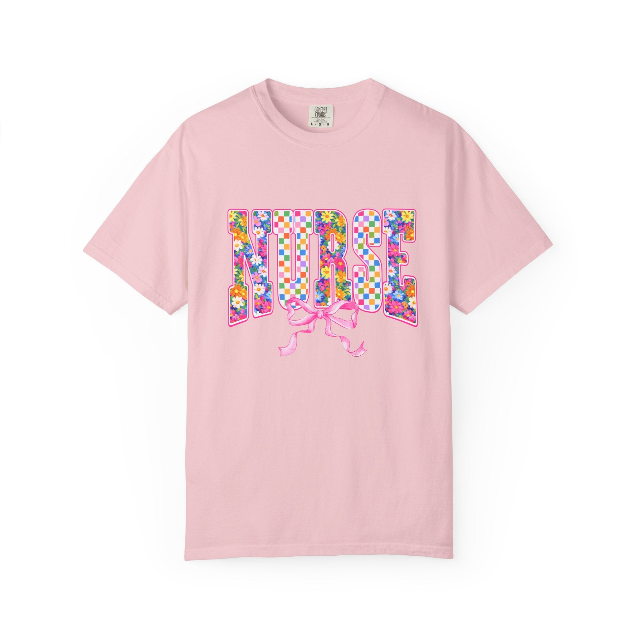 "NURSE" Floral Graphic T-Shirt