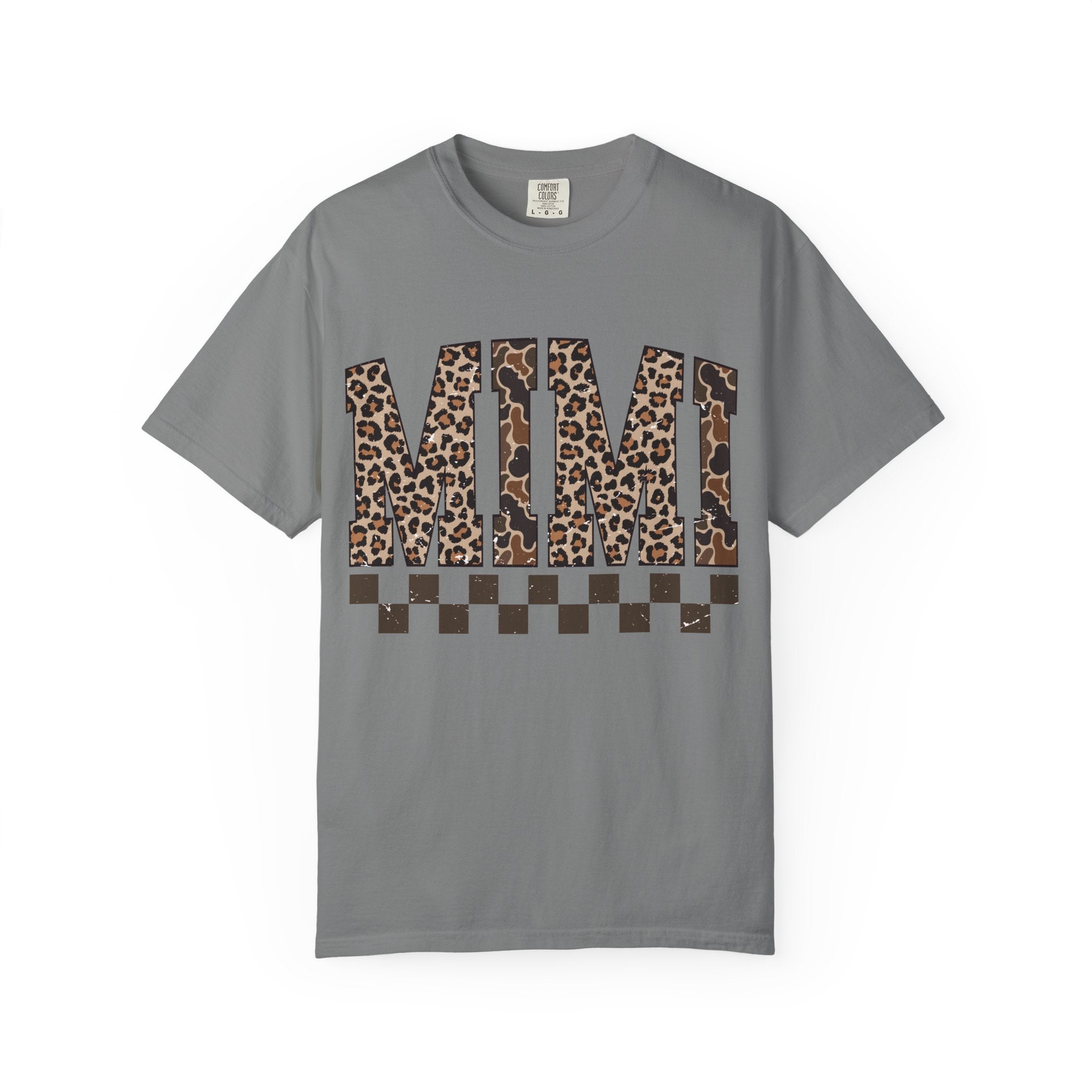 Mimi  Leopard-Checkered Print T-Shirt