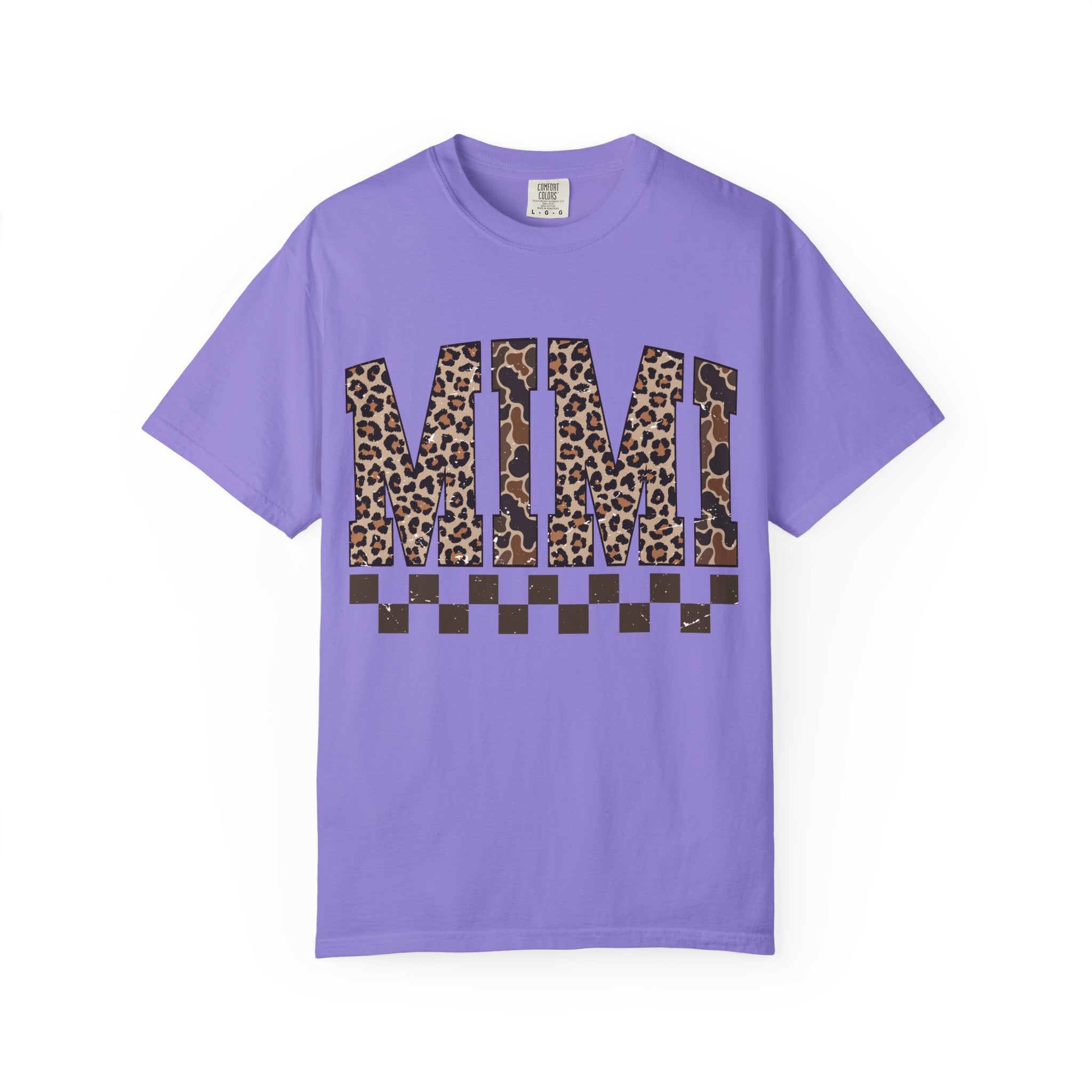 Mimi  Leopard-Checkered Print T-Shirt