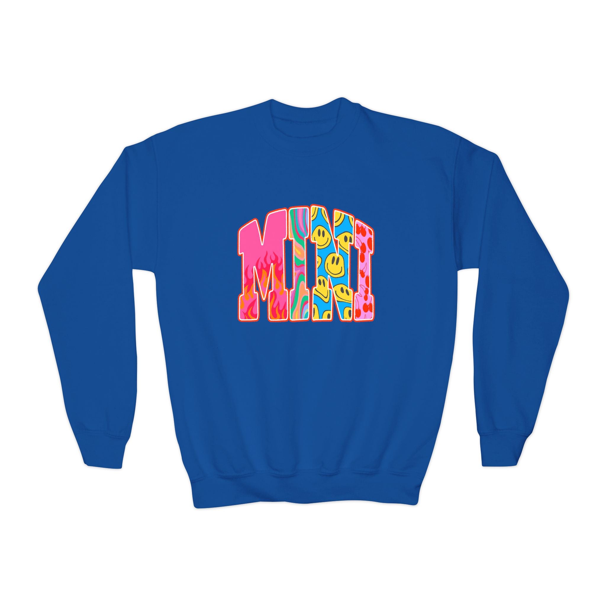 Youth Crewneck Sweatshirt — Retro 'MINI' Graphic