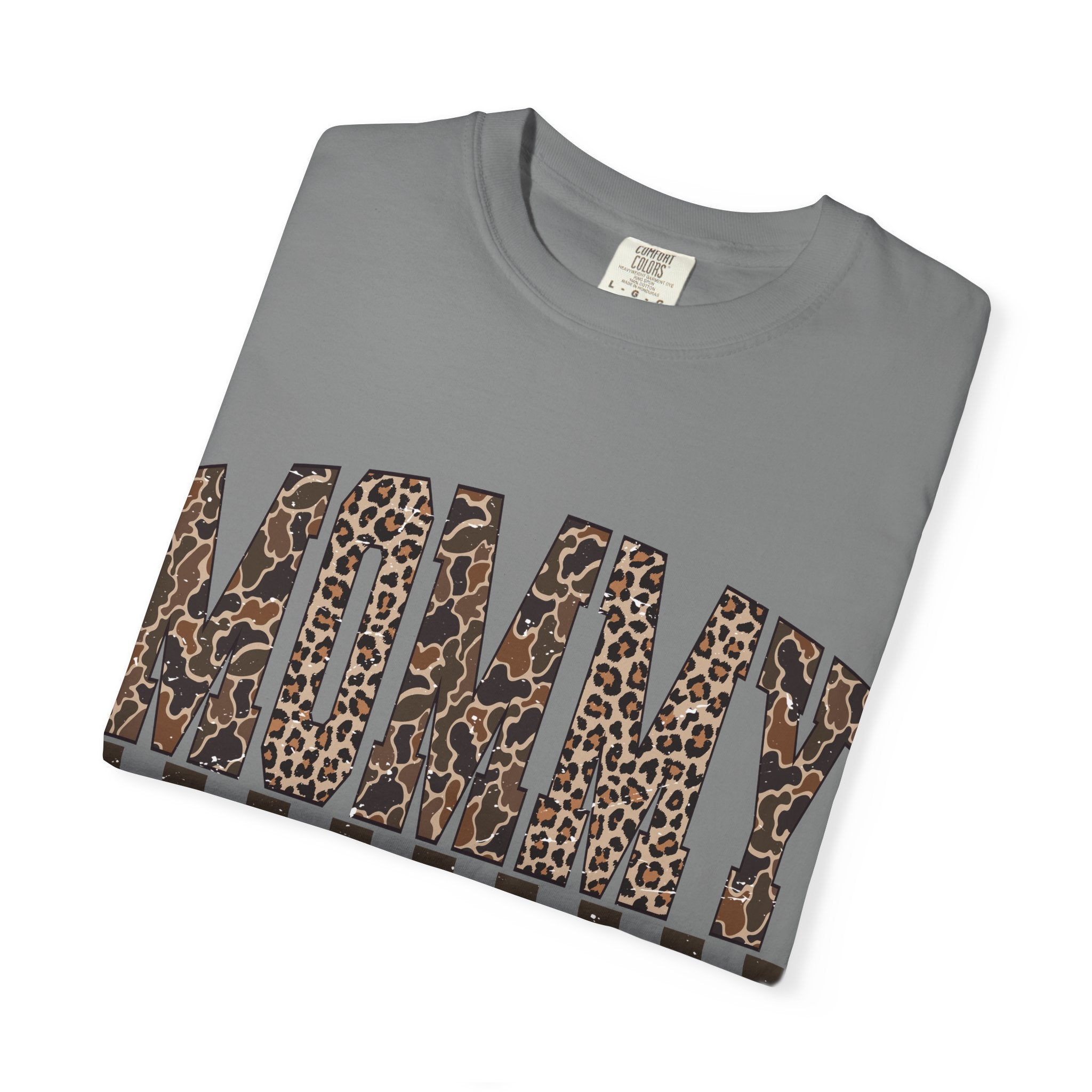 Mommy  Leopard-Checkered Print T-Shirt