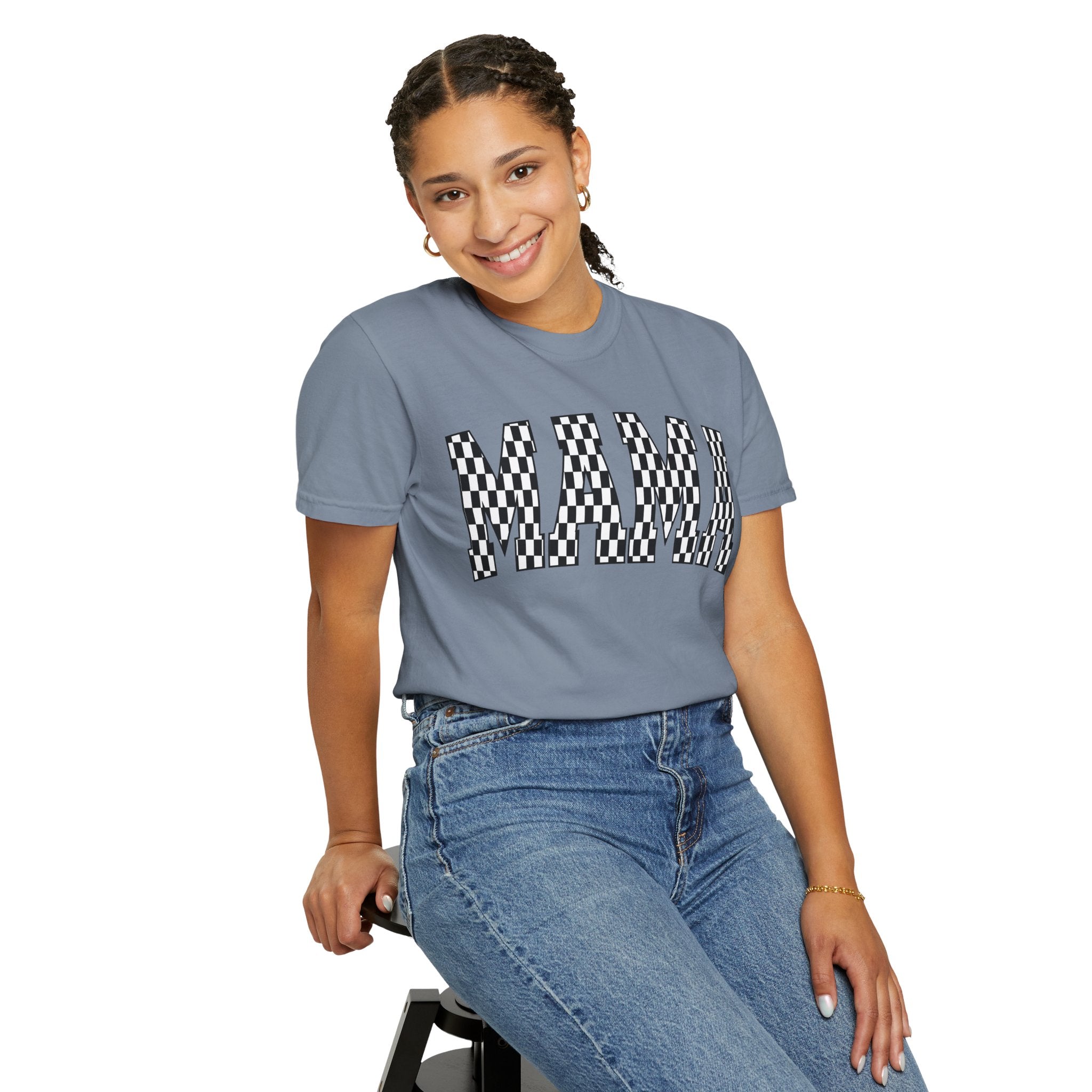 MAMA Checkered Comfort Colors T-Shirt