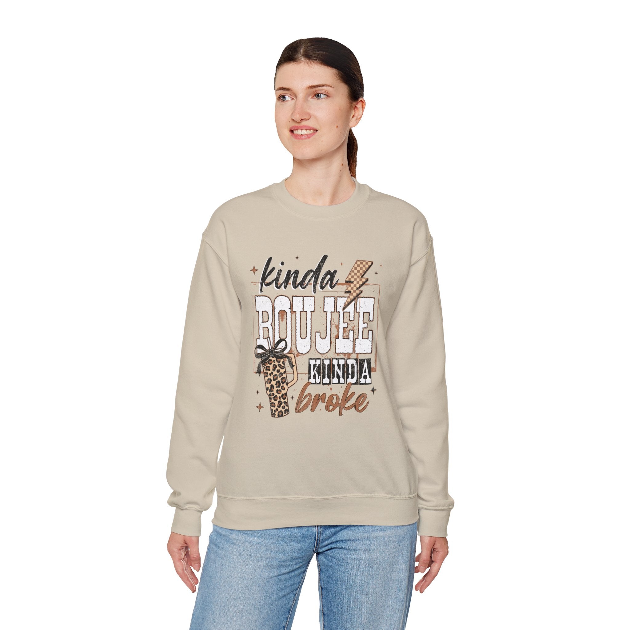 Kinda Boujee Kinda Broke Crewneck Sweatshirt