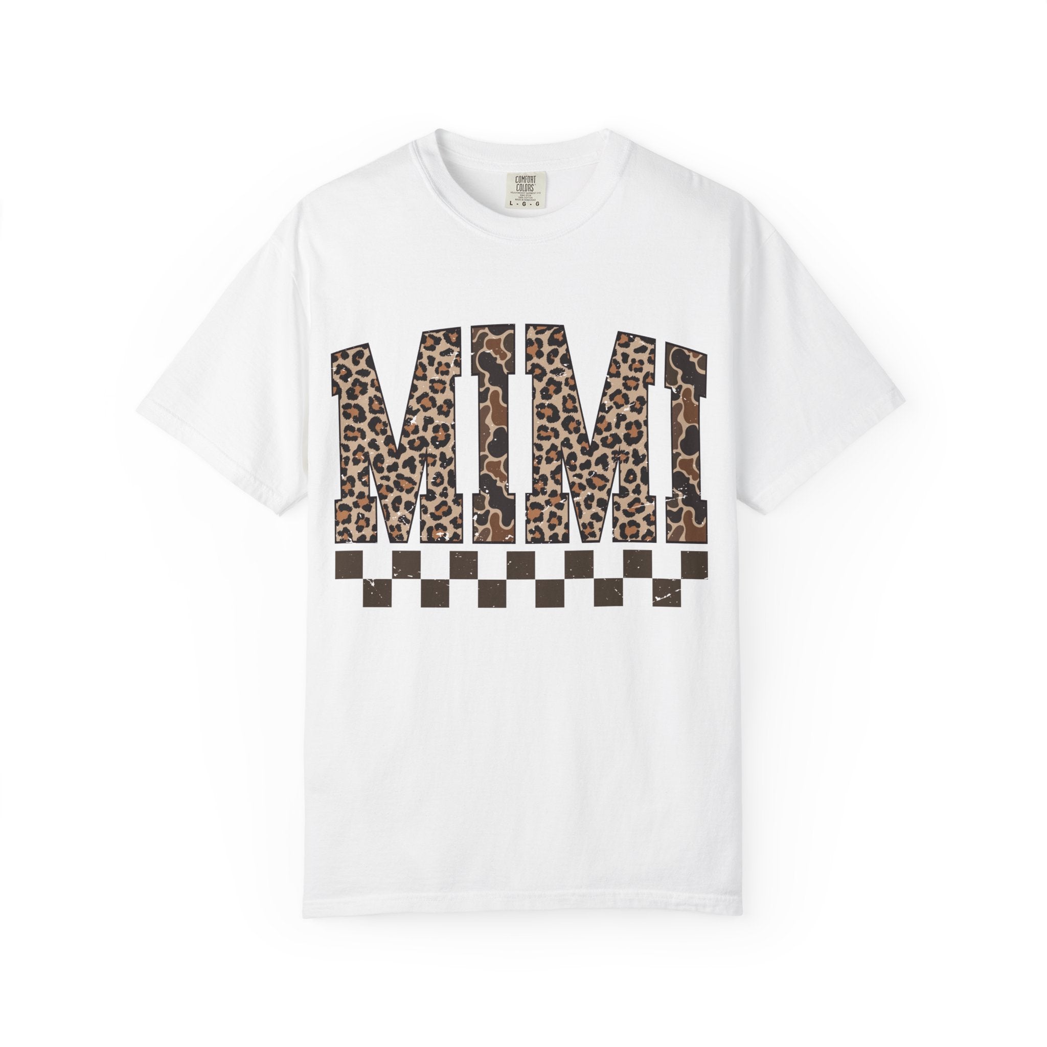 Mimi  Leopard-Checkered Print T-Shirt