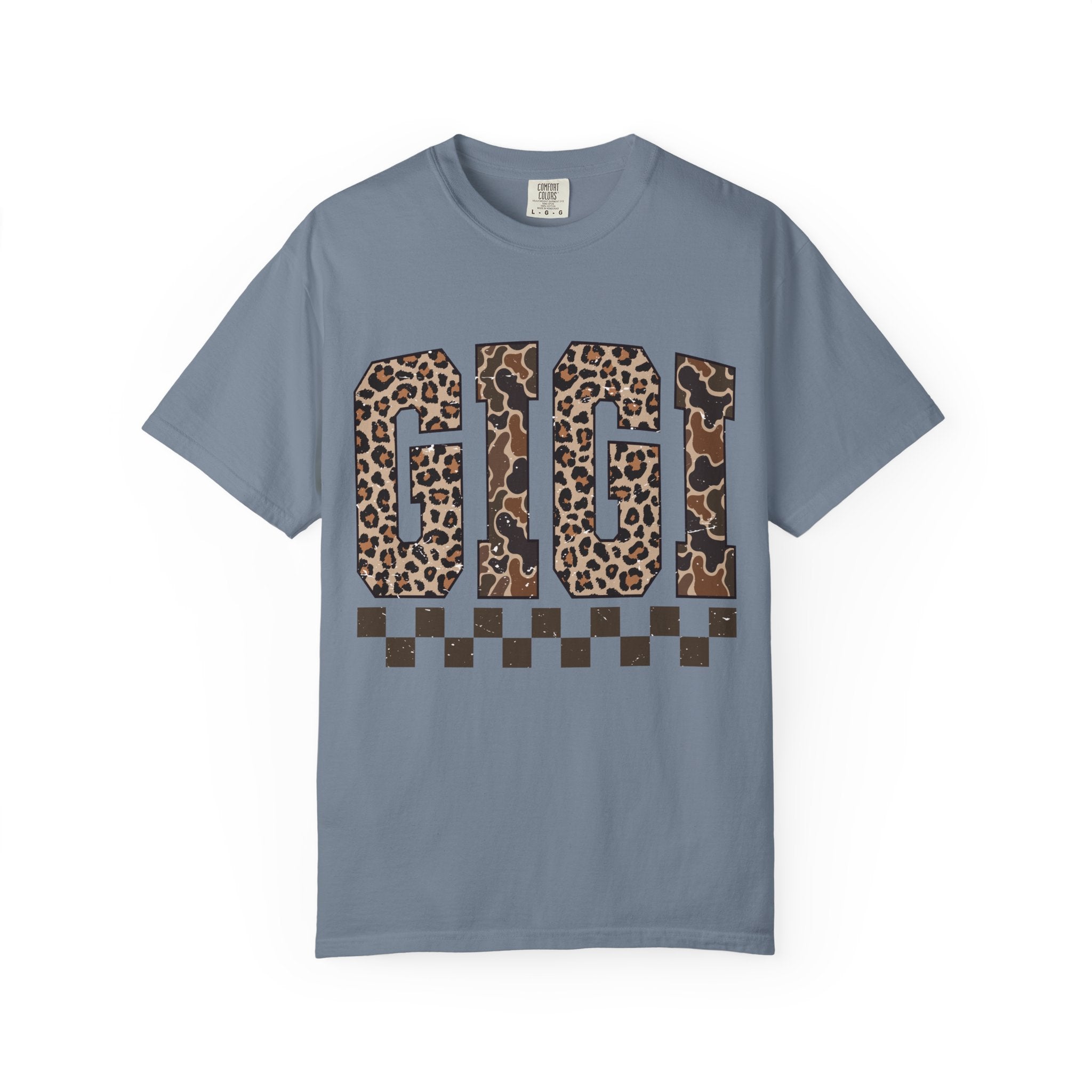 GIGI  Leopard-Checkered Print T-Shirt