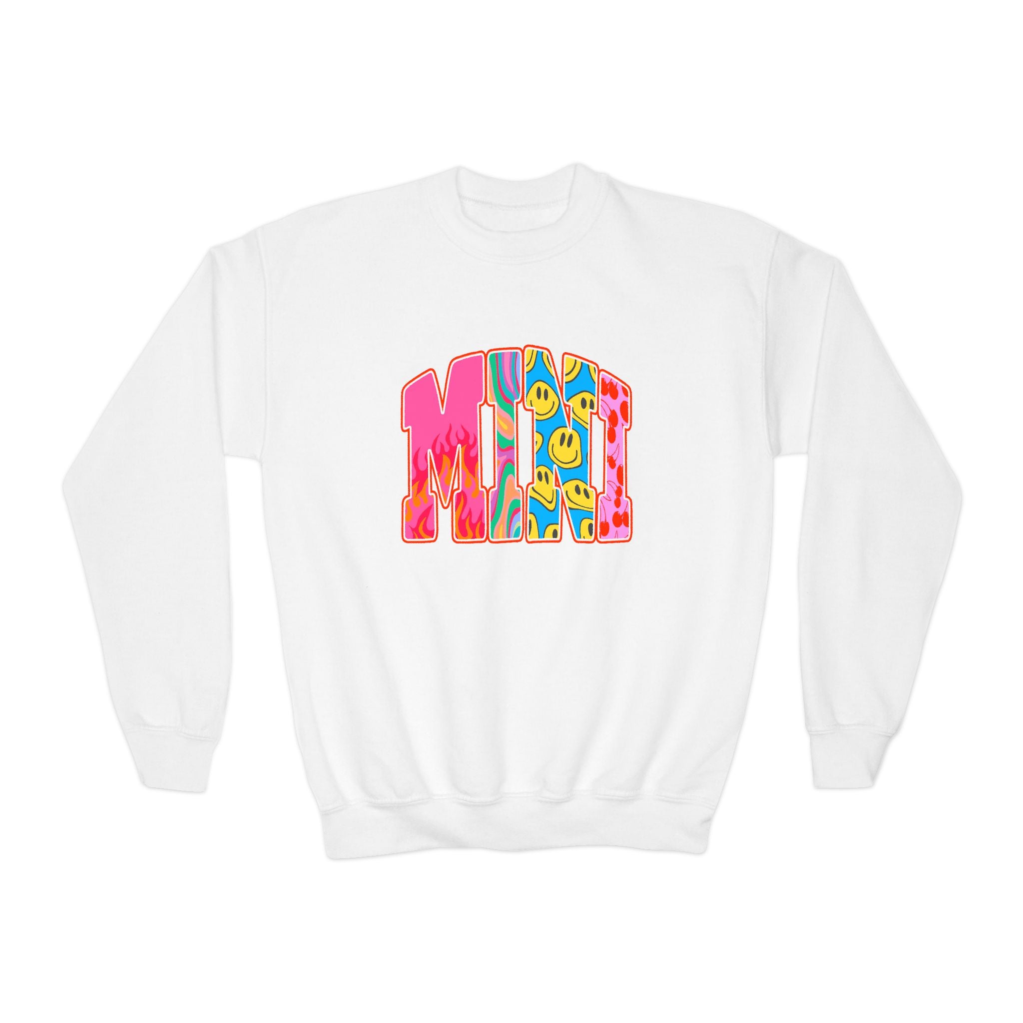 Youth Crewneck Sweatshirt — Retro 'MINI' Graphic