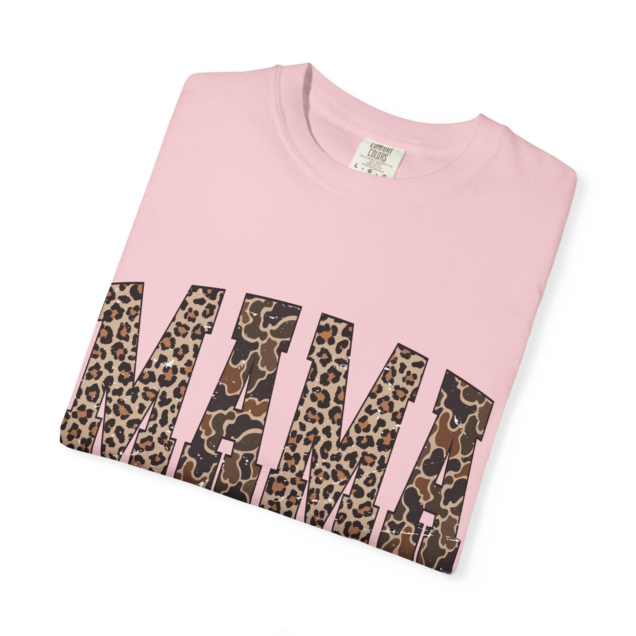 Mama  Leopard-Checkered Print T-Shirt