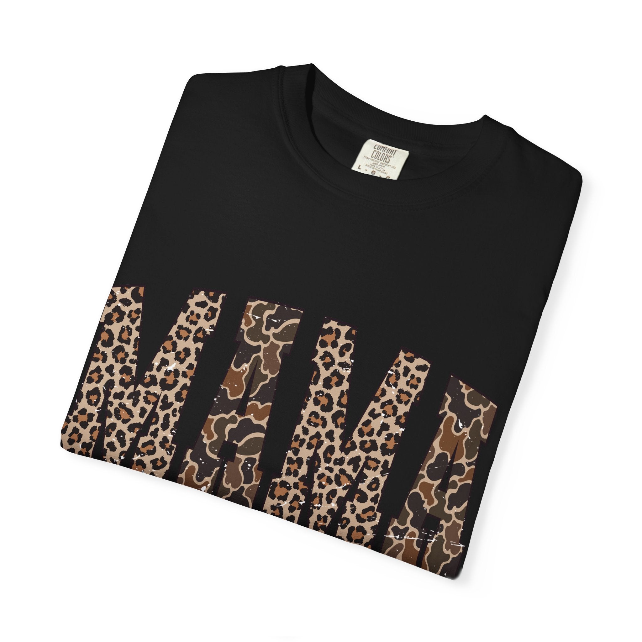 Mama  Leopard-Checkered Print T-Shirt