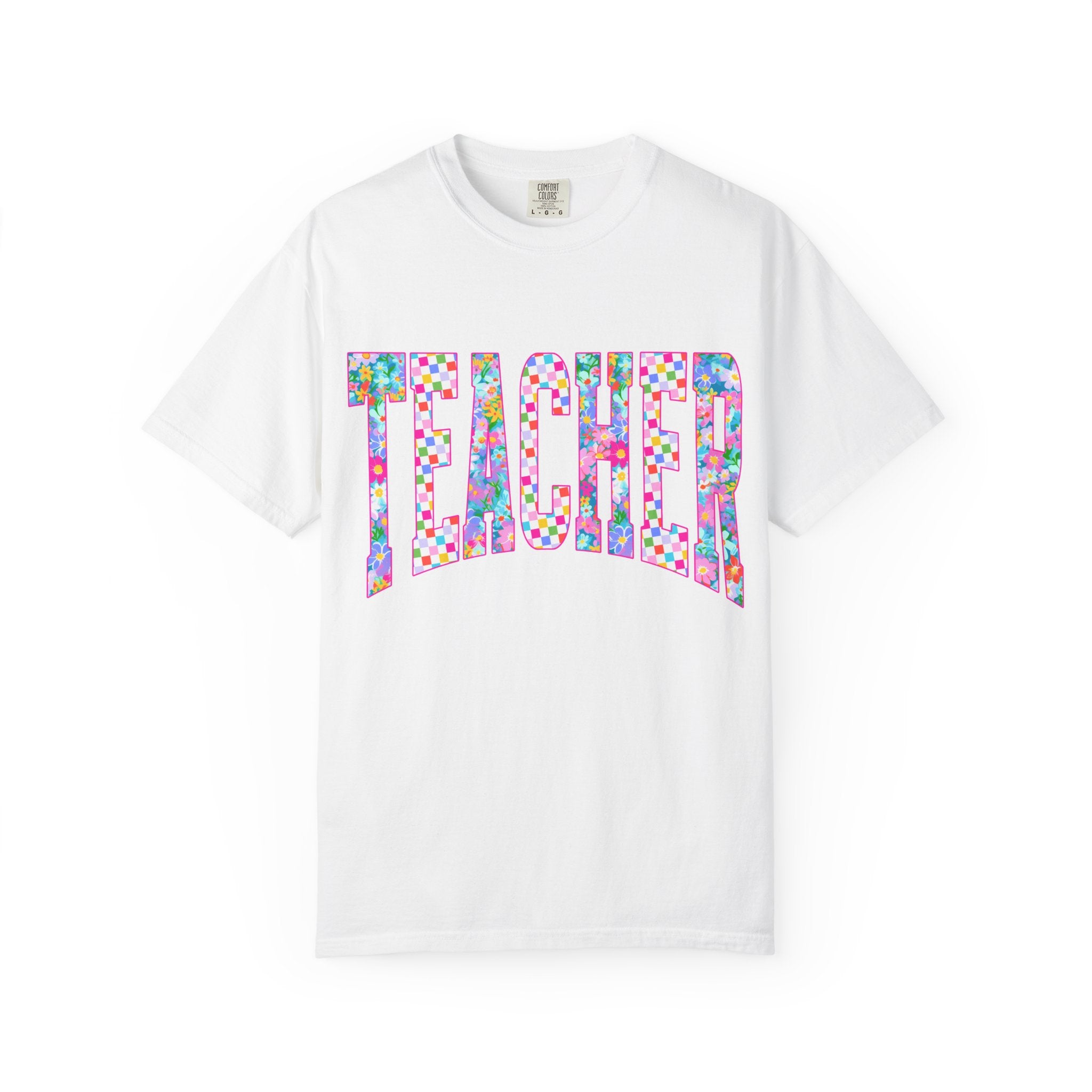Teacher Floral Comfort Colors T-Shirt
