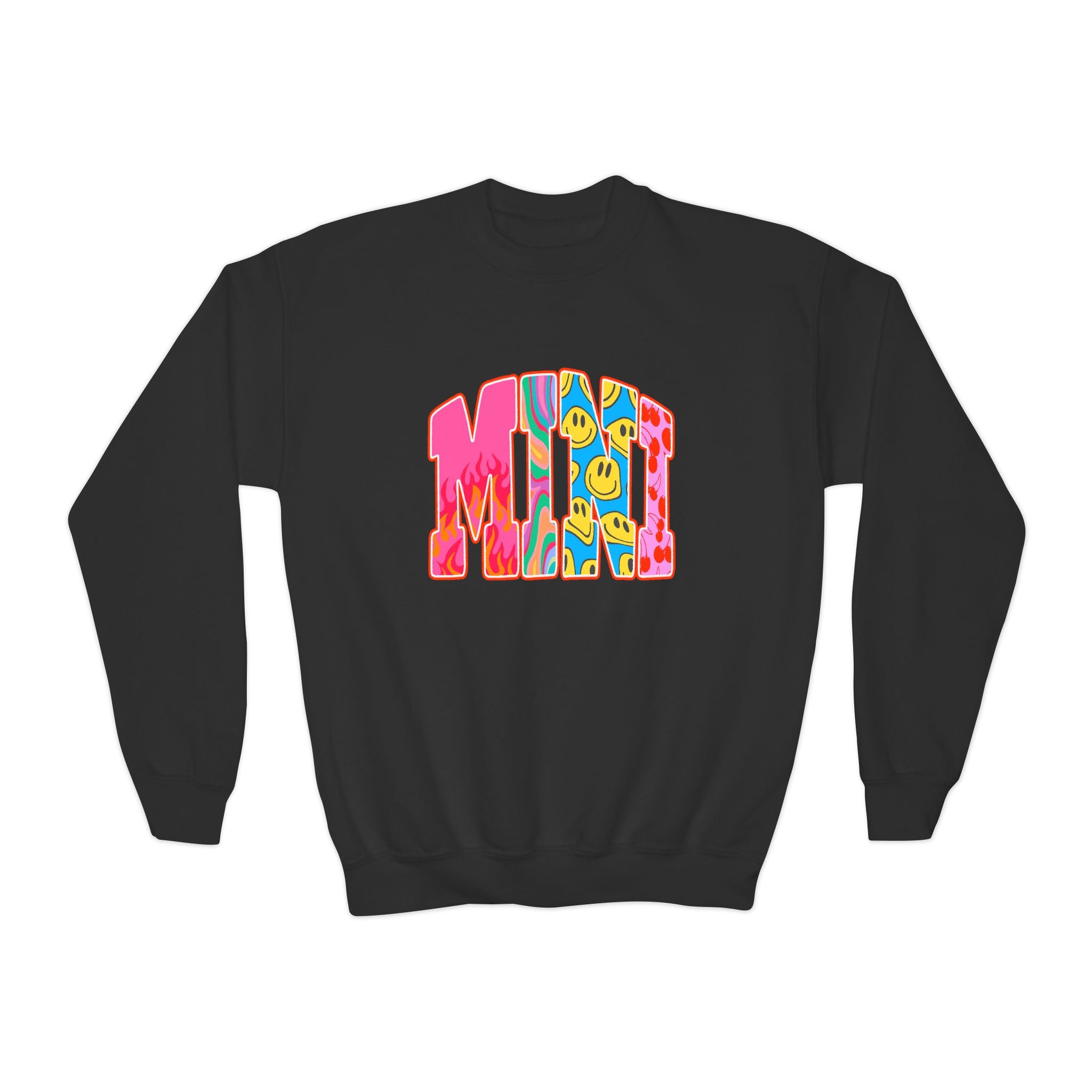 Youth Crewneck Sweatshirt — Retro 'MINI' Graphic