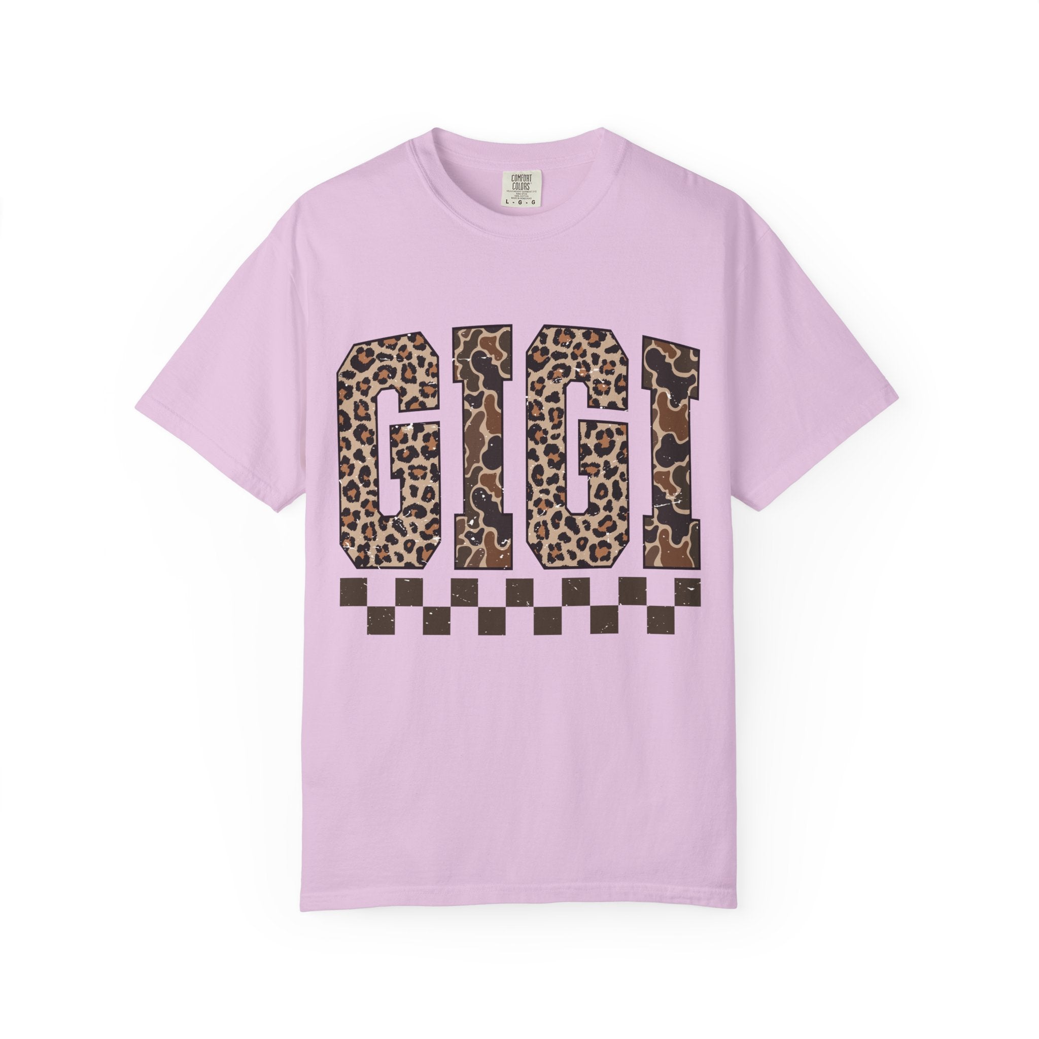 GIGI  Leopard-Checkered Print T-Shirt