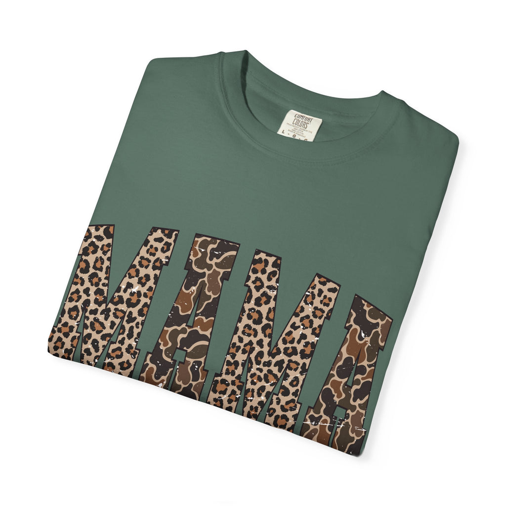 Mama  Leopard-Checkered Print T-Shirt