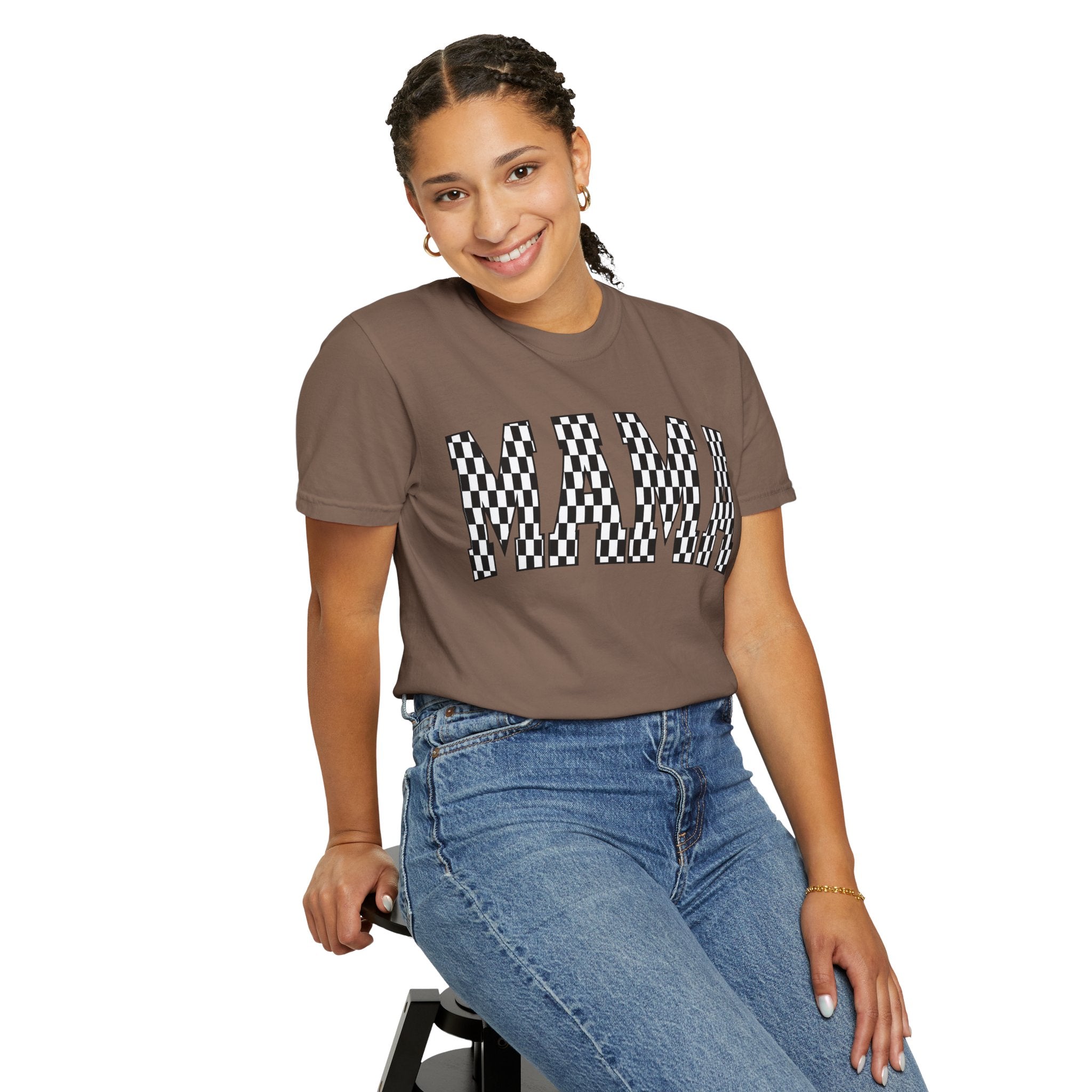 MAMA Checkered Comfort Colors T-Shirt