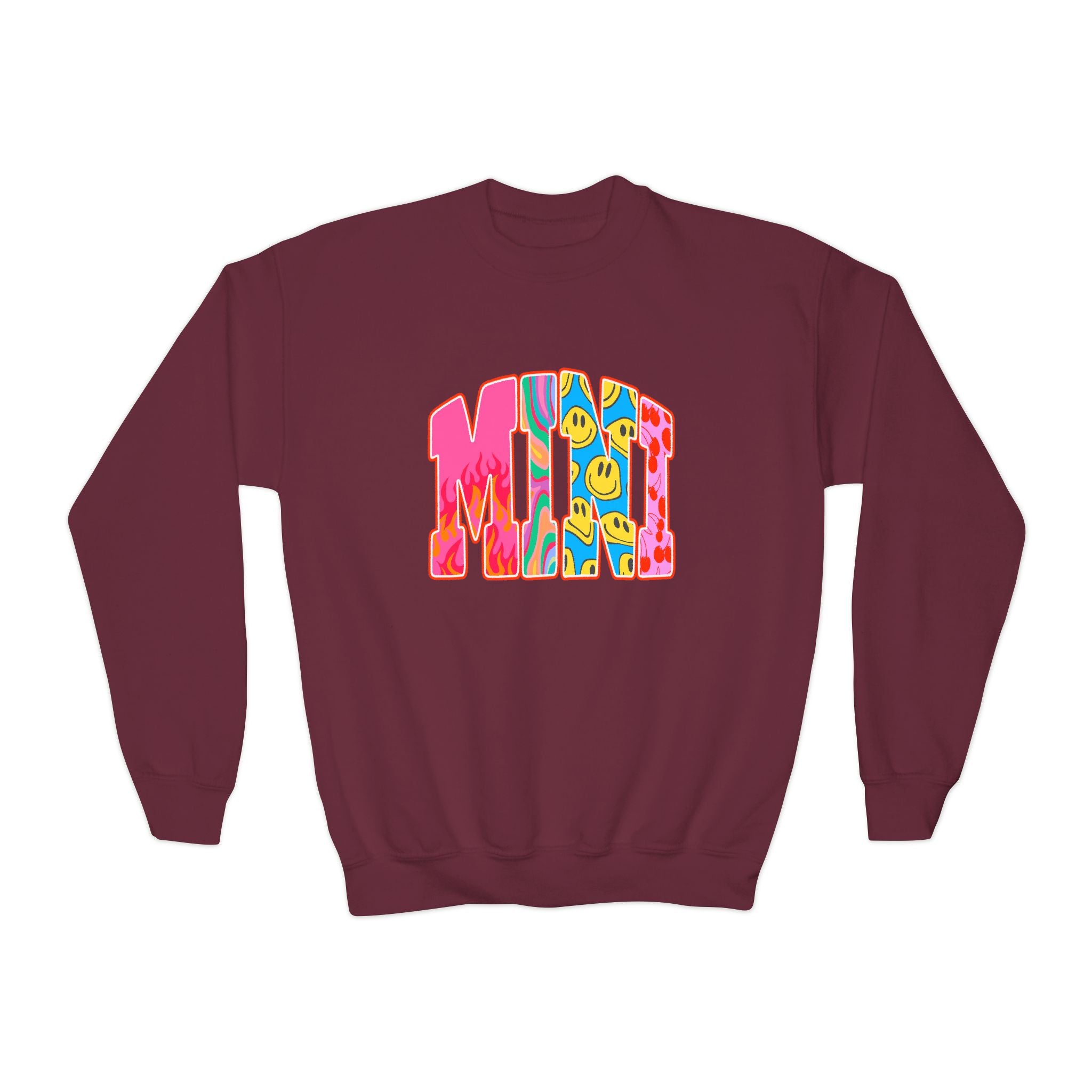 Youth Crewneck Sweatshirt — Retro 'MINI' Graphic