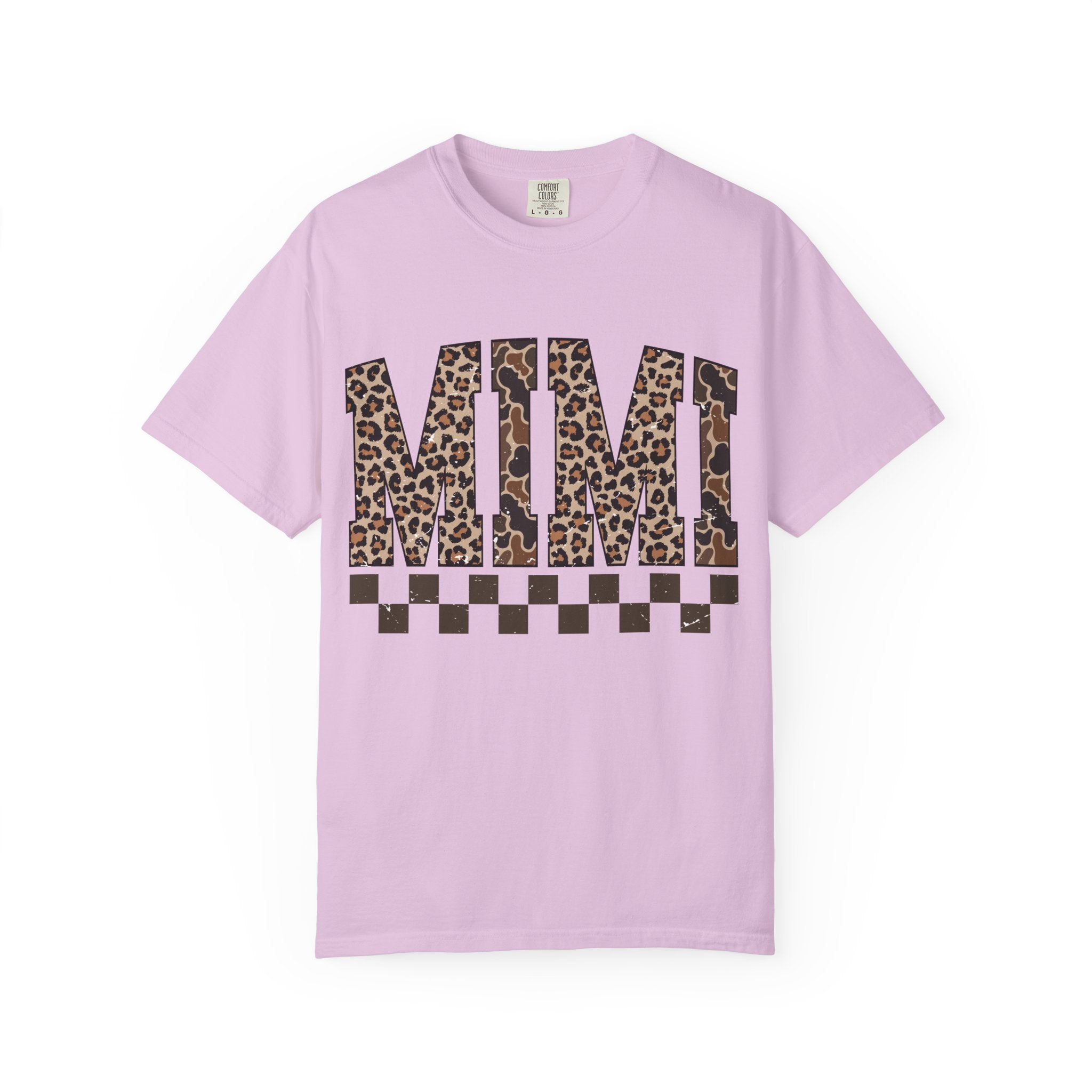 Mimi  Leopard-Checkered Print T-Shirt