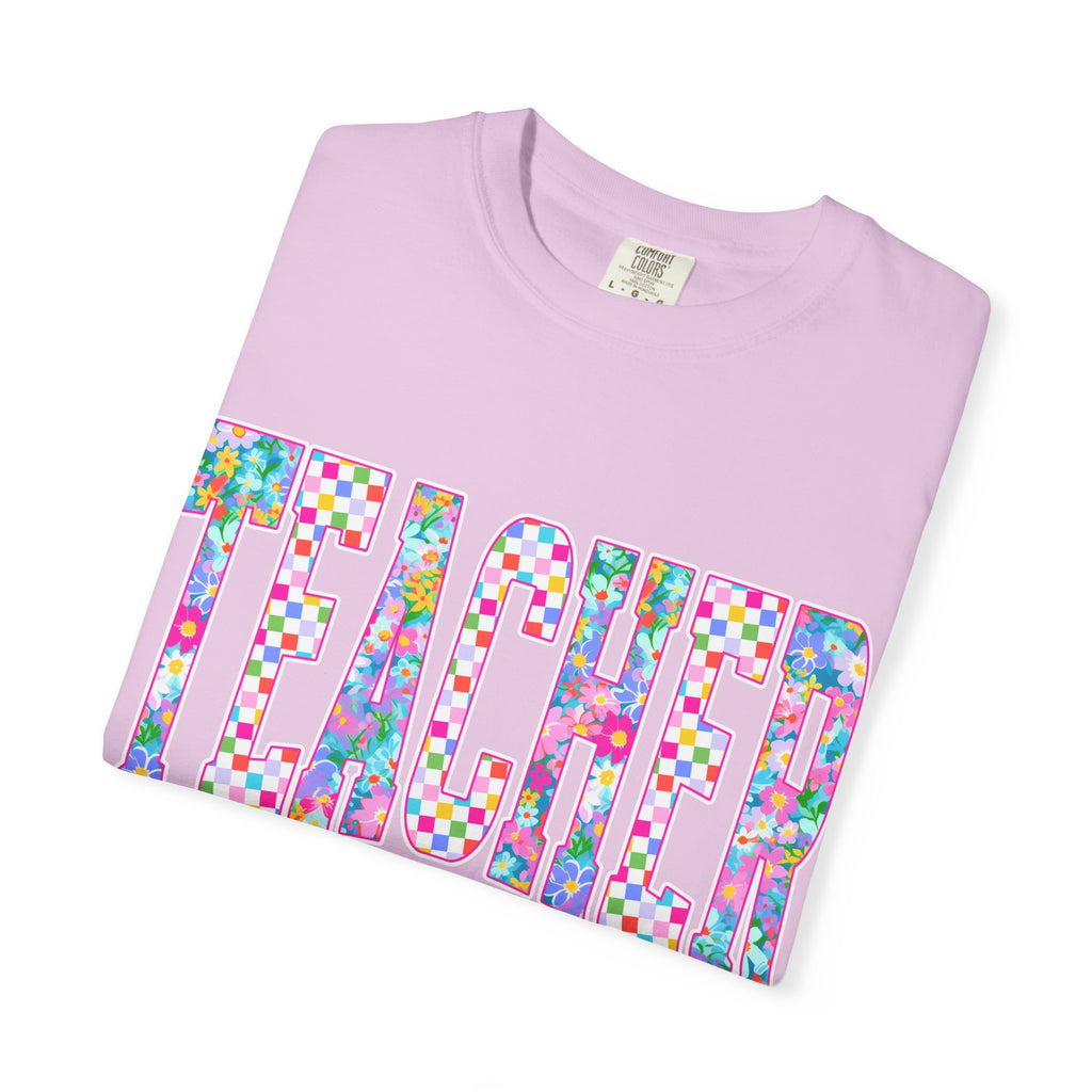 Teacher Floral Comfort Colors T-Shirt